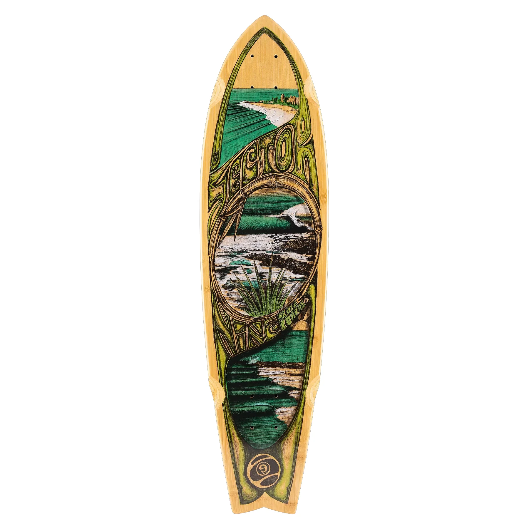 Sector 9 Longboard Bamboo Snapper 8.75" x 34" Cruiser Deck