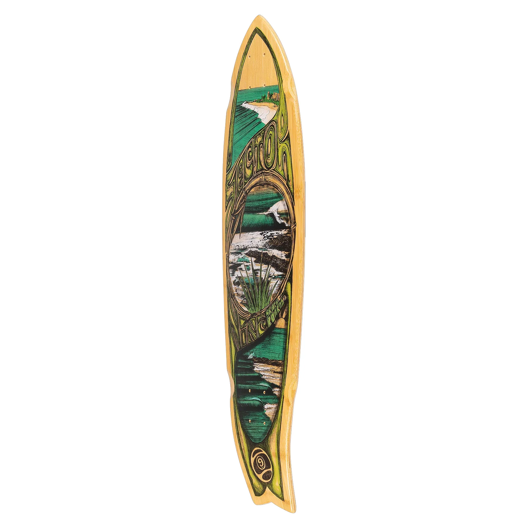 Sector 9 Longboard Bamboo Snapper 8.75" x 34" Cruiser Deck - Image 2