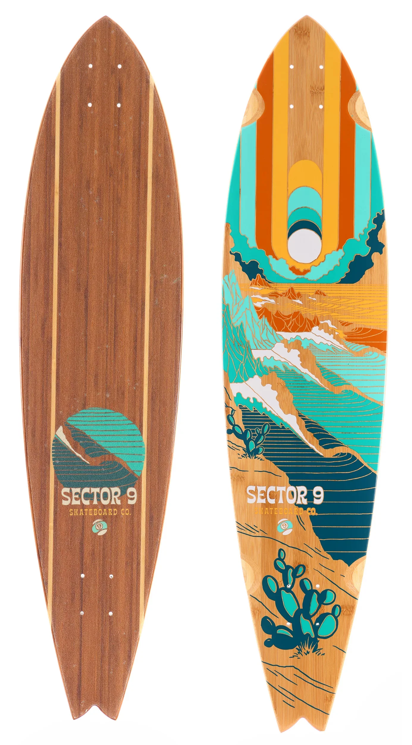 Sector 9 Longboard Deck Bamboo Offshore Baja Swallow Tail 9.35" x 39.5"