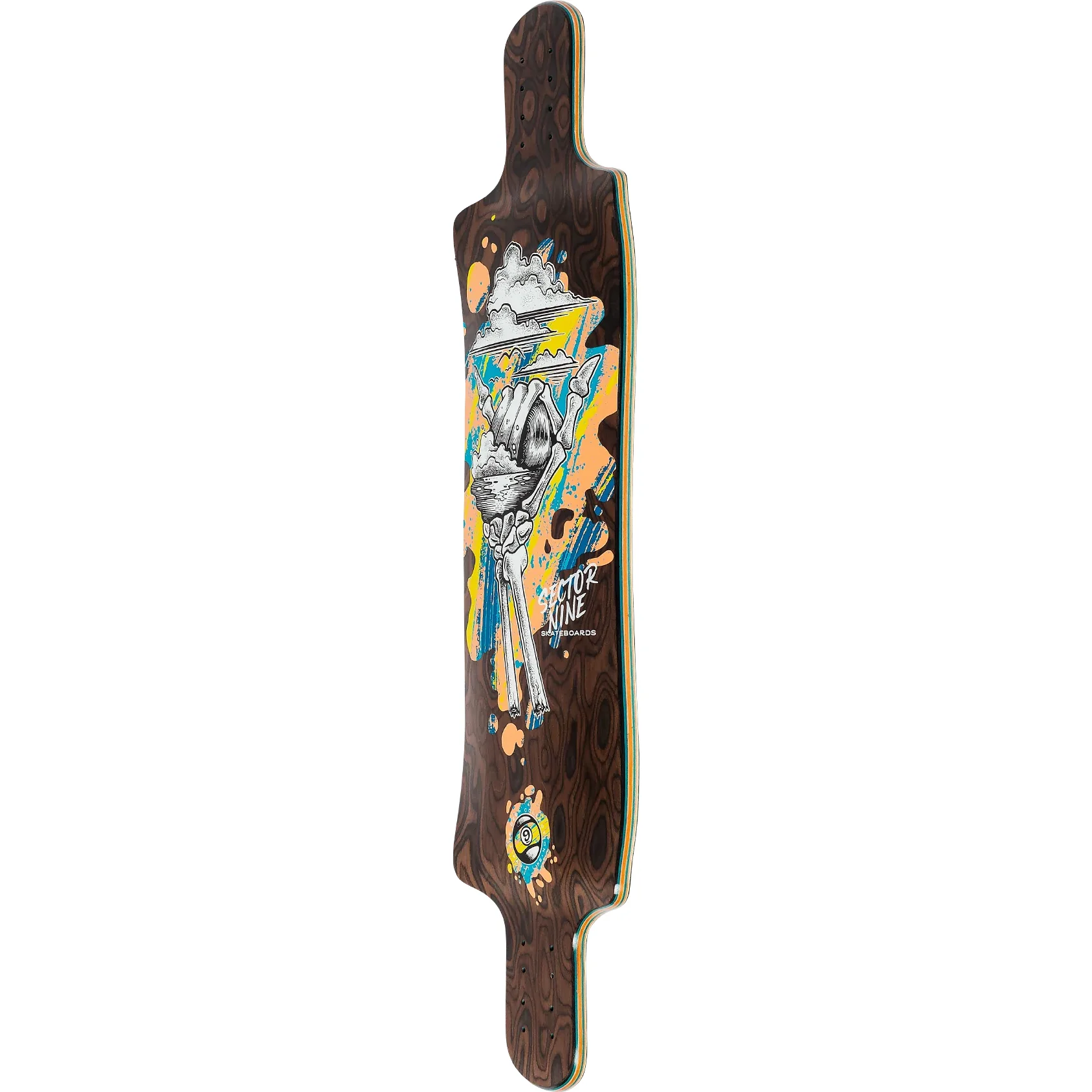 Sector 9 Longboard Fault Line Curl 9.75" x 39.5" Drop Down with Complete Parts Package - Image 3