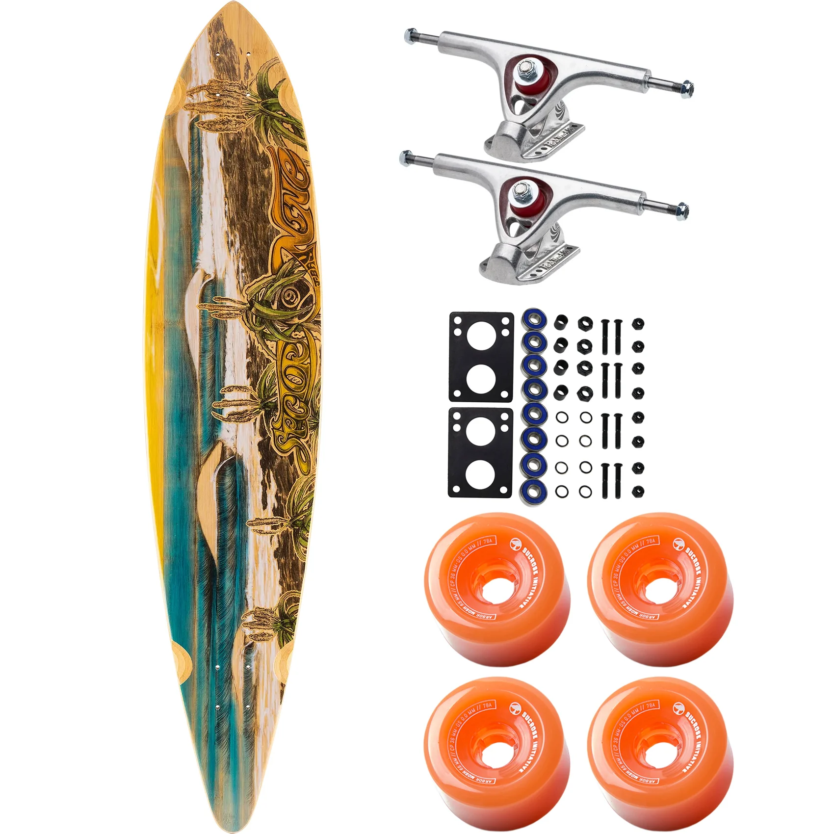Sector 9 Longboard J-Bay 9.75" x 44" Pintail with Paris / Arbor Parts Package
