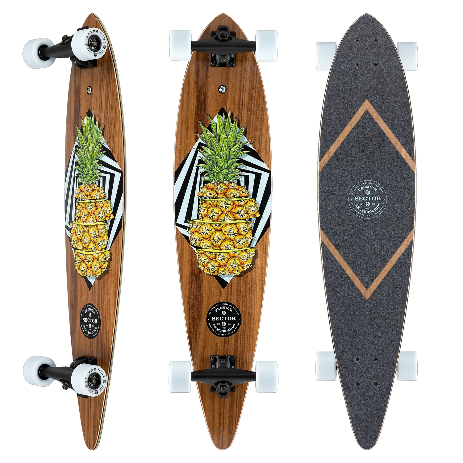 Sector 9 Longboard Merchant Trader Pintail Complete 8.75" x 38"