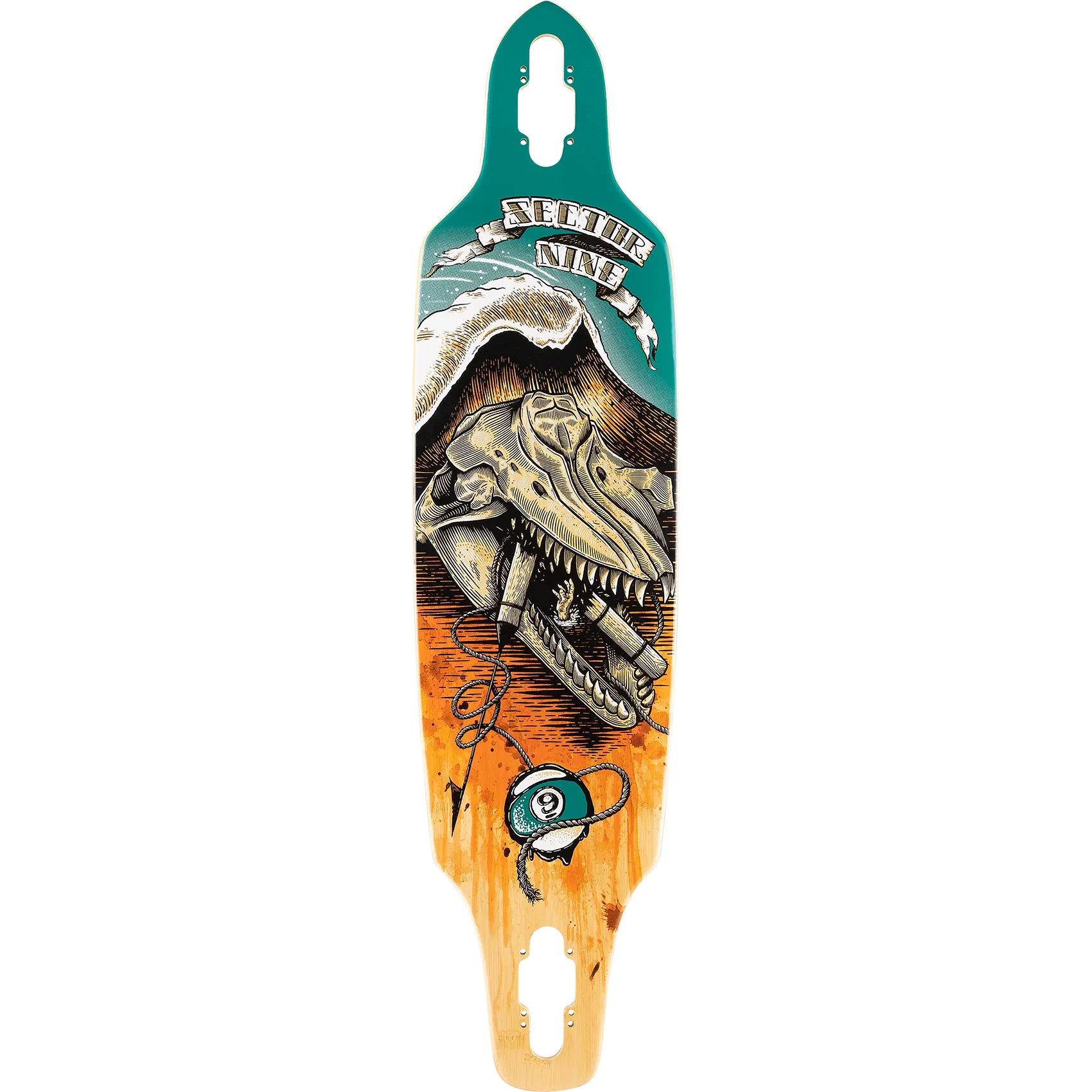 Sector 9 Longboard Mini Lookout Wreckage 9.25" x 37.5" Drop Through with Complete Parts Package - Image 2
