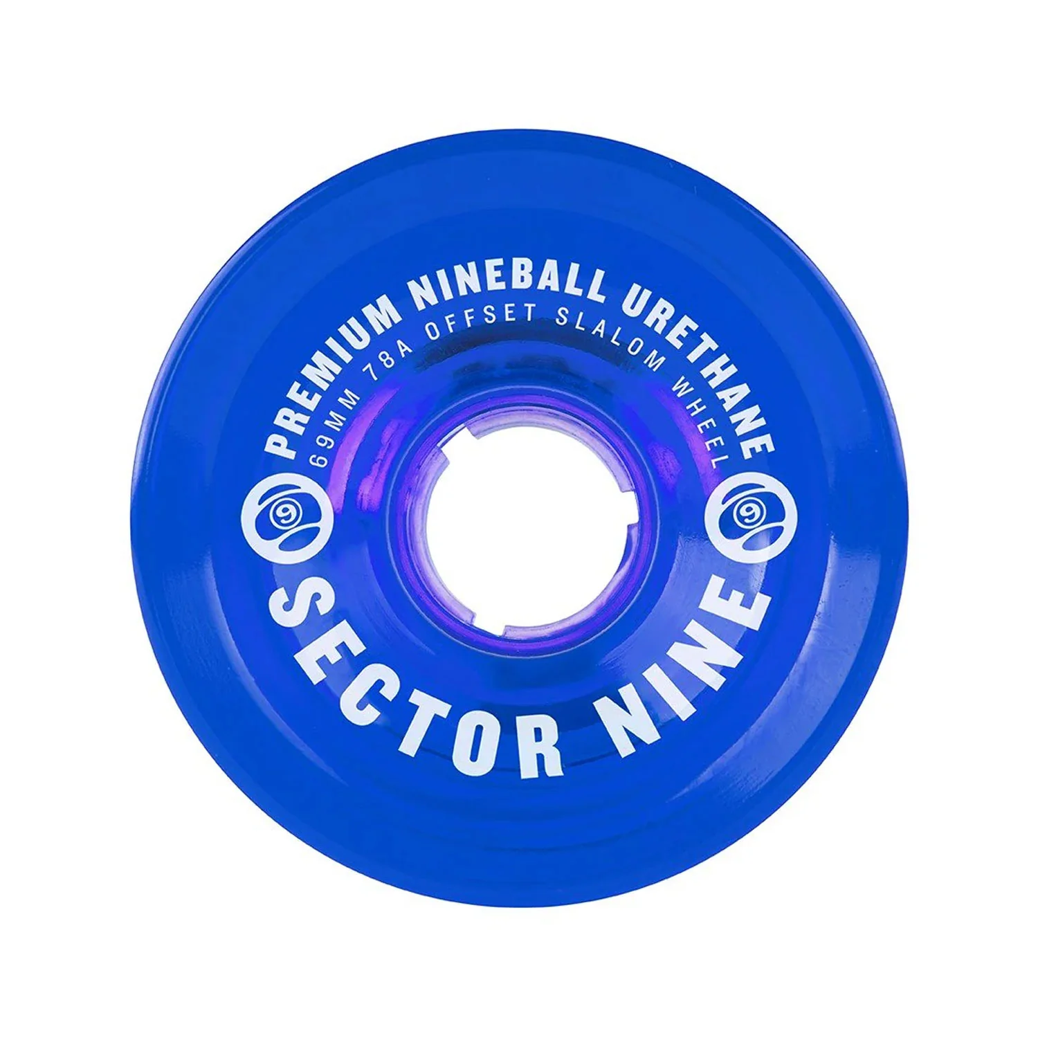 Sector 9 Longboard Offset Slalom Wheels Nineballs Blue 69mm 78A - Image 2