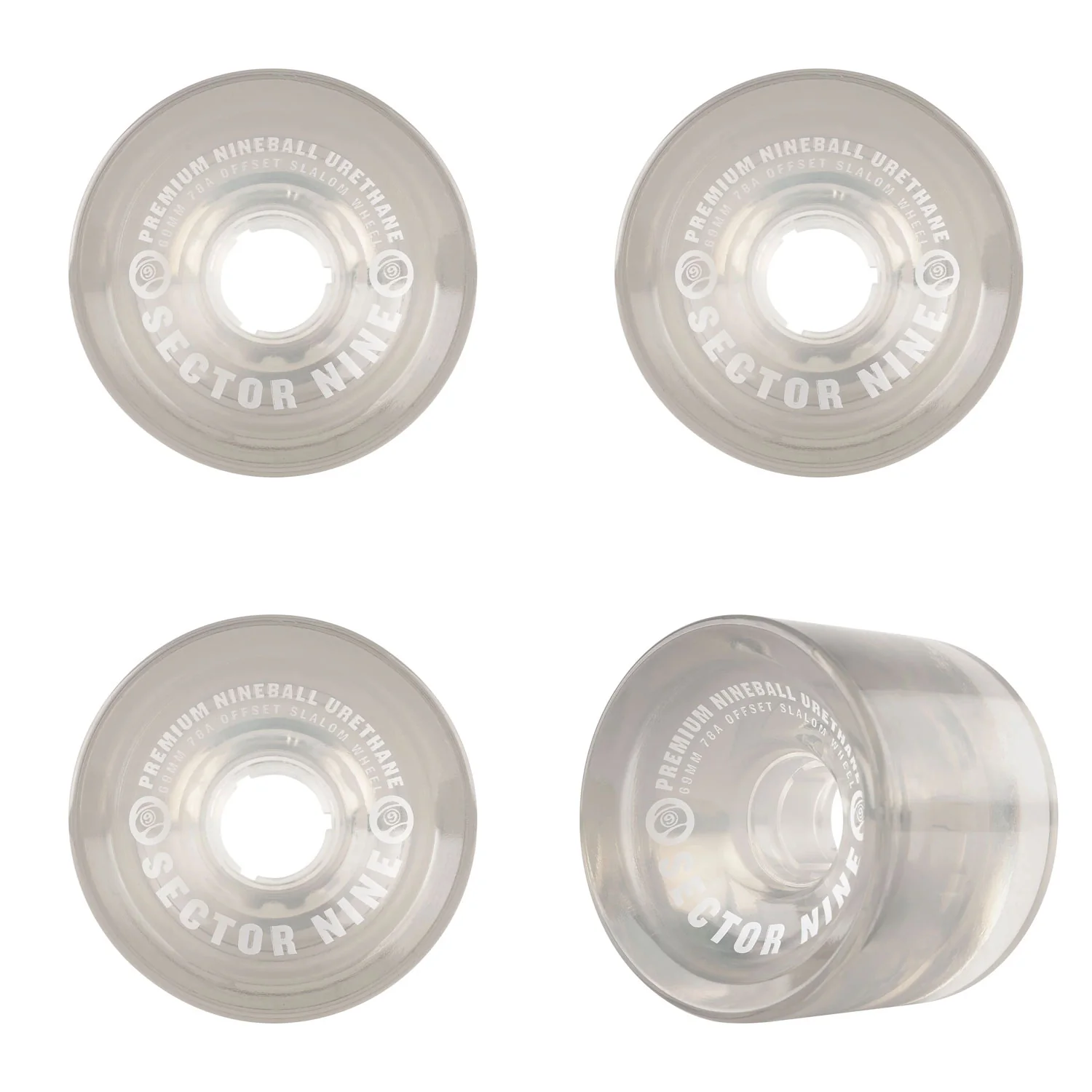 Sector 9 Longboard Offset Slalom Wheels Nineballs Smoke 69mm 78A