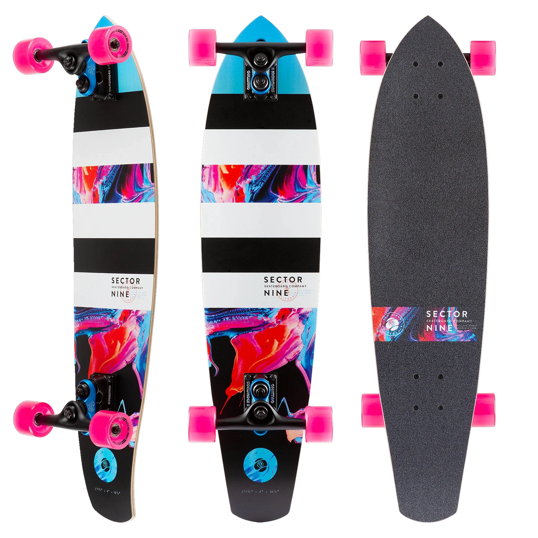Sector 9 Longboard Rosin Ricochet Fiberglass Kicktail 8.0" x 33.375"