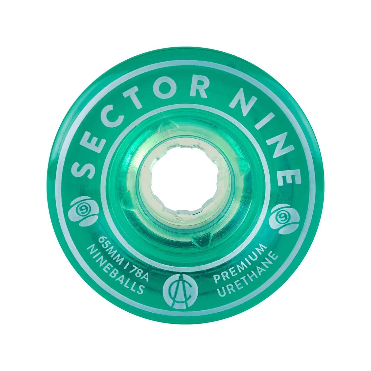 Sector 9 Longboard Wheels Nineballs Green 65mm 78A - Image 2