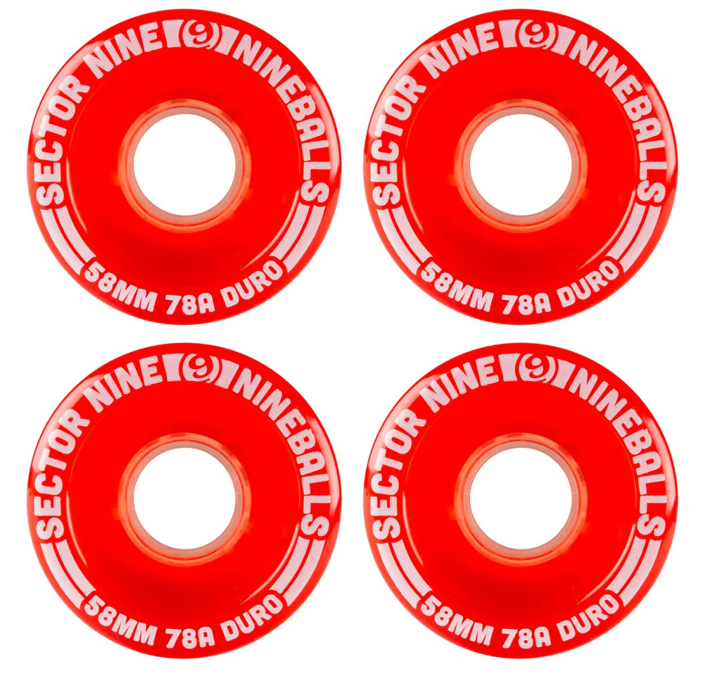 Sector 9 Longboard Wheels Nineballs Red 58mm 78A