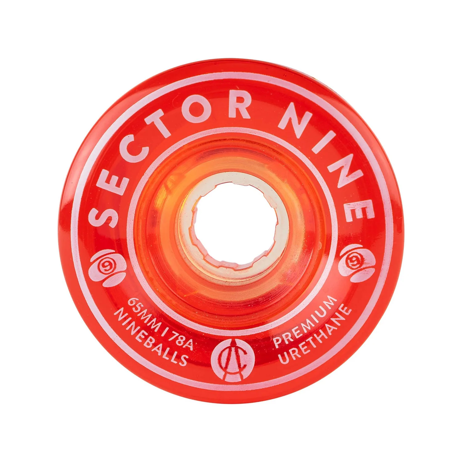 Sector 9 Longboard Wheels Nineballs Red 65mm 78A - Image 2