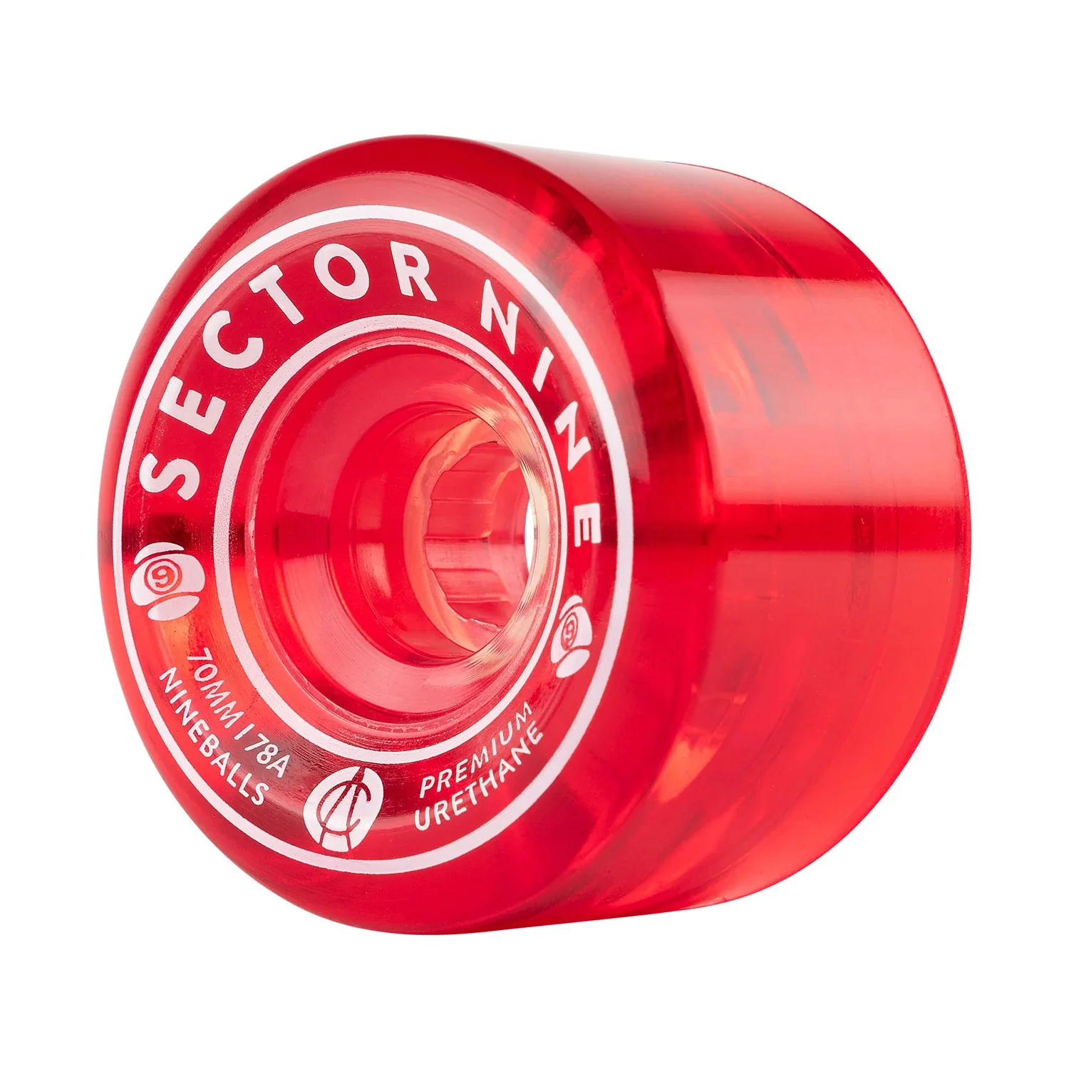 Sector 9 Longboard Wheels Nineballs Red 70mm 78A - Image 3