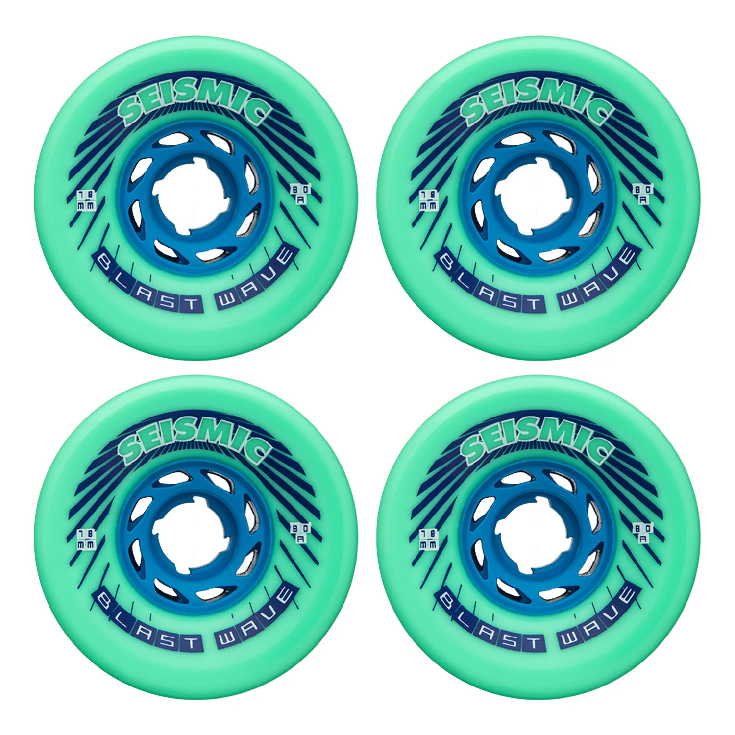 Seismic Wheels Blast Wave Mint 78mm x 50mm 80A