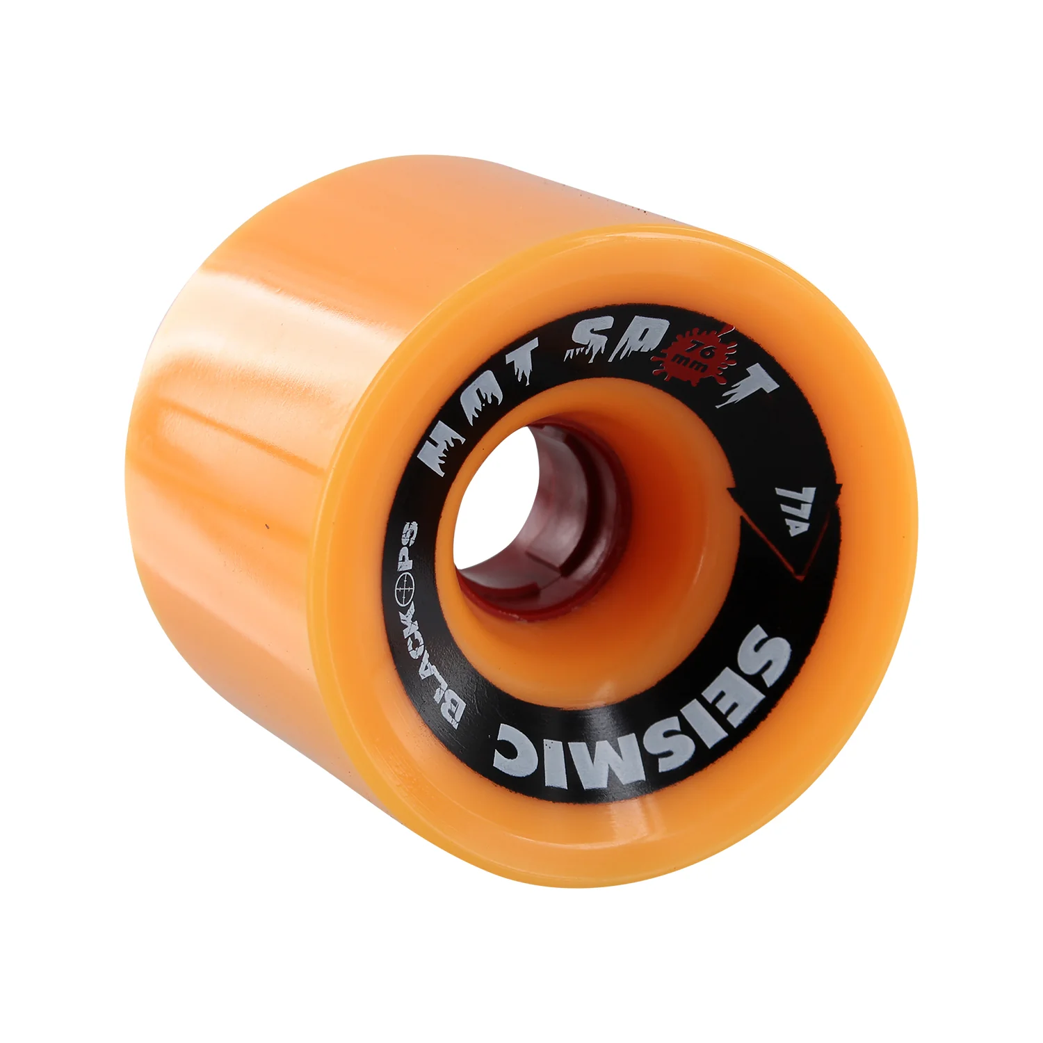 Seismic Wheels Hot Spot Translucent Orange 76mm x 59mm 77A - Image 2