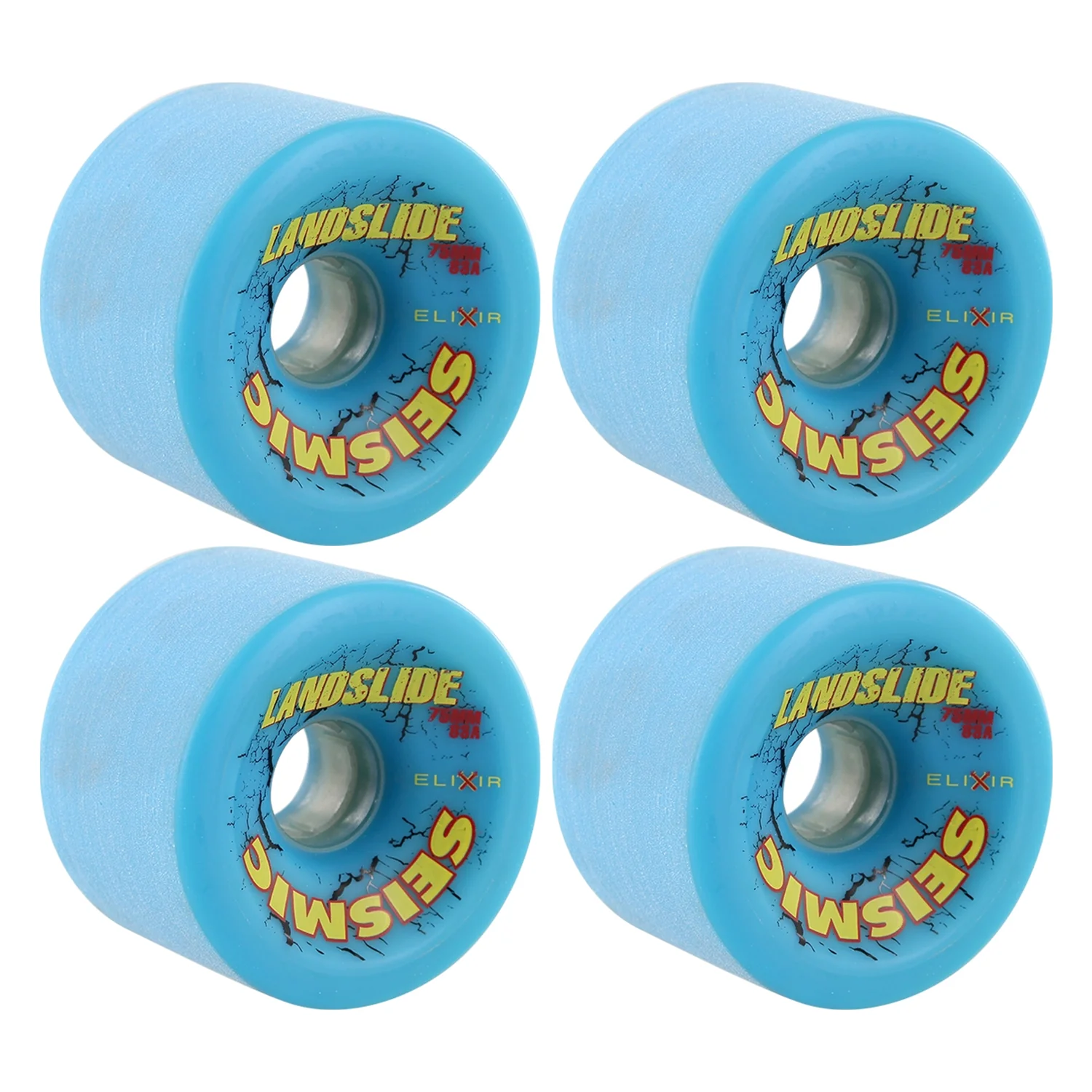 Seismic Wheels Landslide Opaque Blue 75mm x 54mm 83A