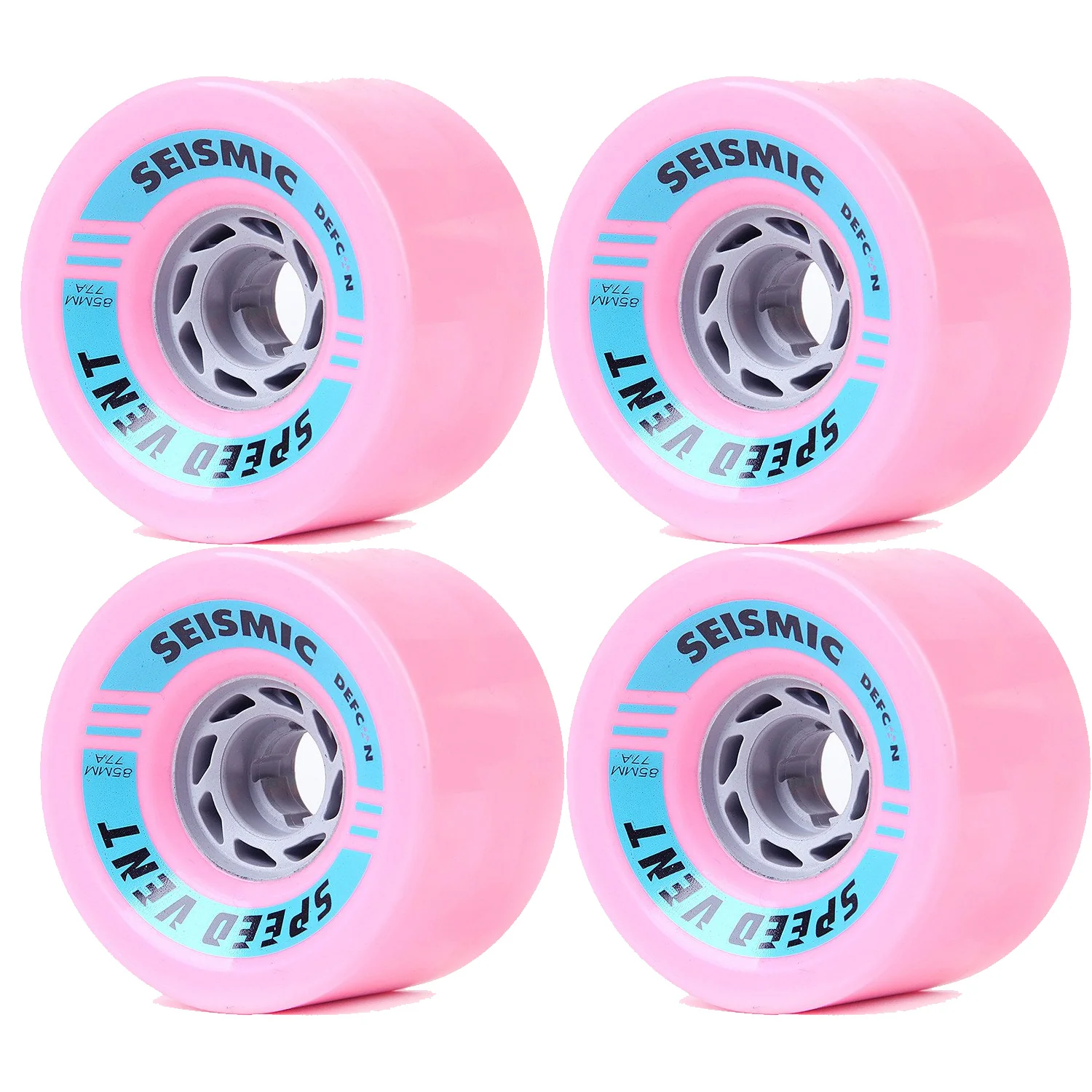 Seismic Wheels Speed Vent Bubblegum 85mm x 52mm 77A