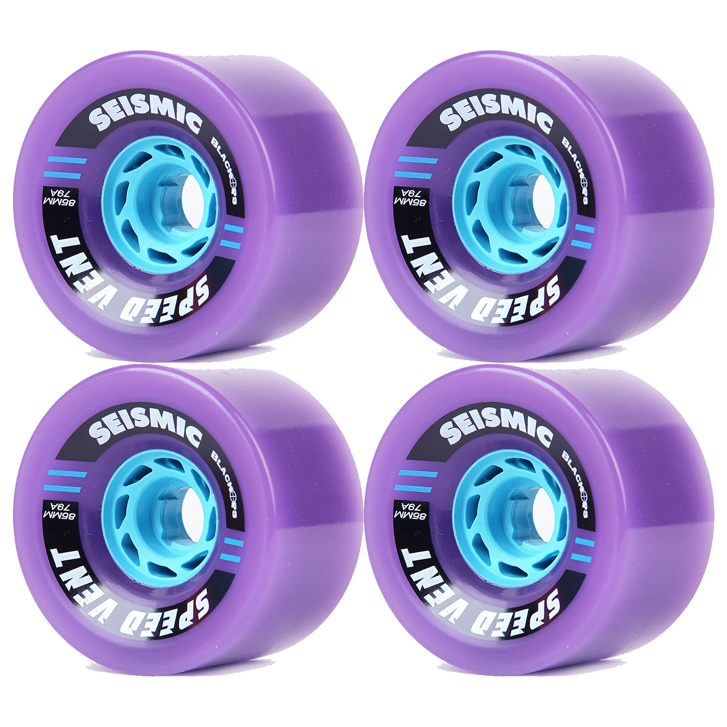 Seismic Wheels Speed Vent Translucent Purple 85mm x 52mm 79A