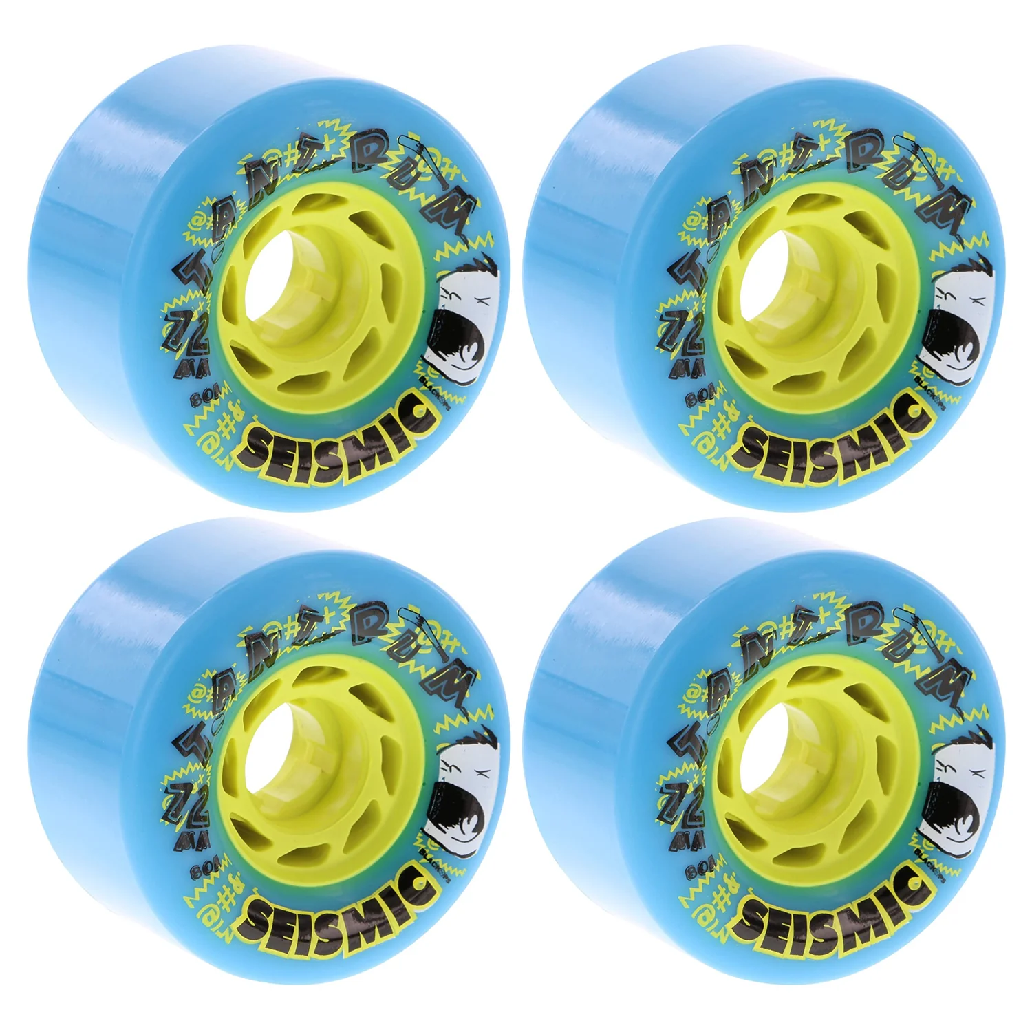 Seismic Wheels Tantrum Blue 72mm x 43mm 80A