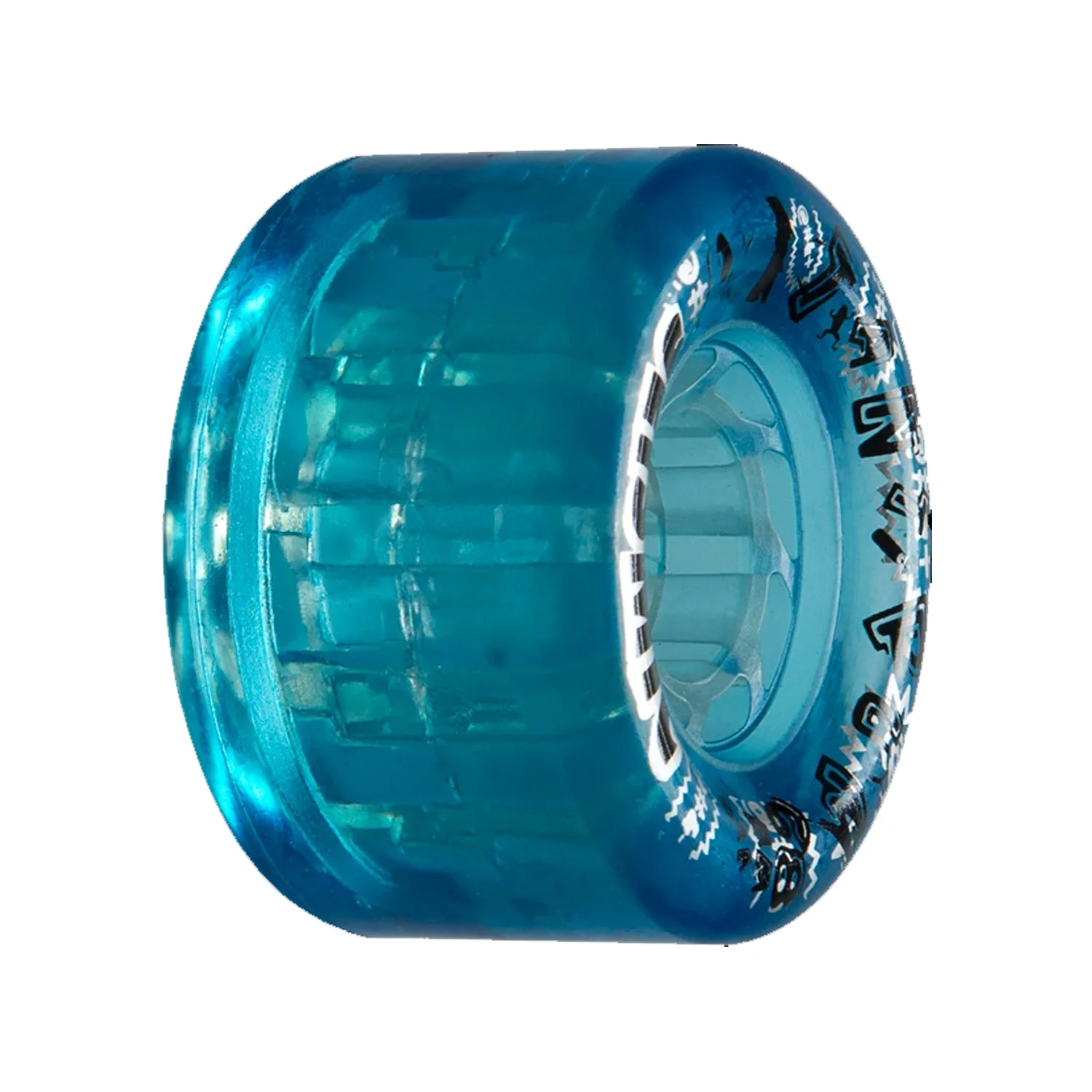 Seismic Wheels Tantrum Crystal Clear Blue 68mm x 43mm 81A - Image 2