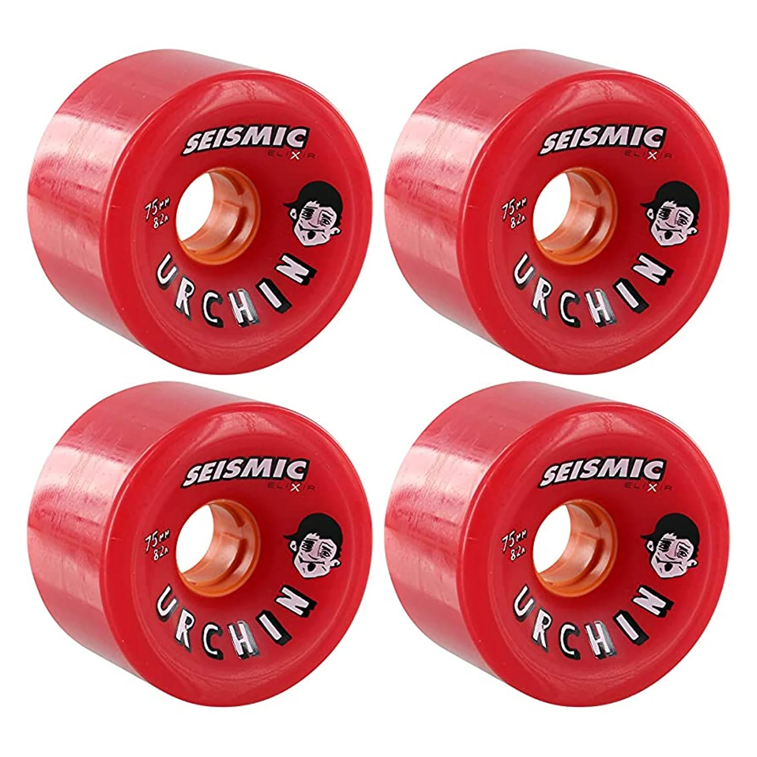 Seismic Wheels Urchin Opaque Red 75mm x 48mm 82A