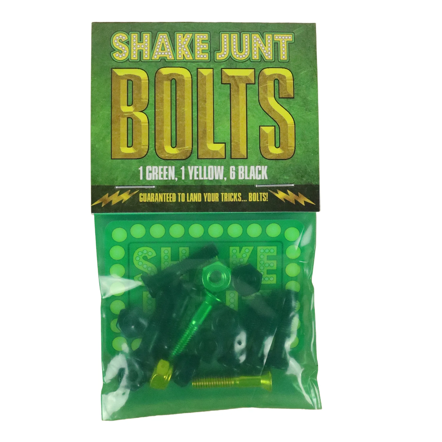 Shake Junt Hardware Black/Green/Yellow 1" Philliips