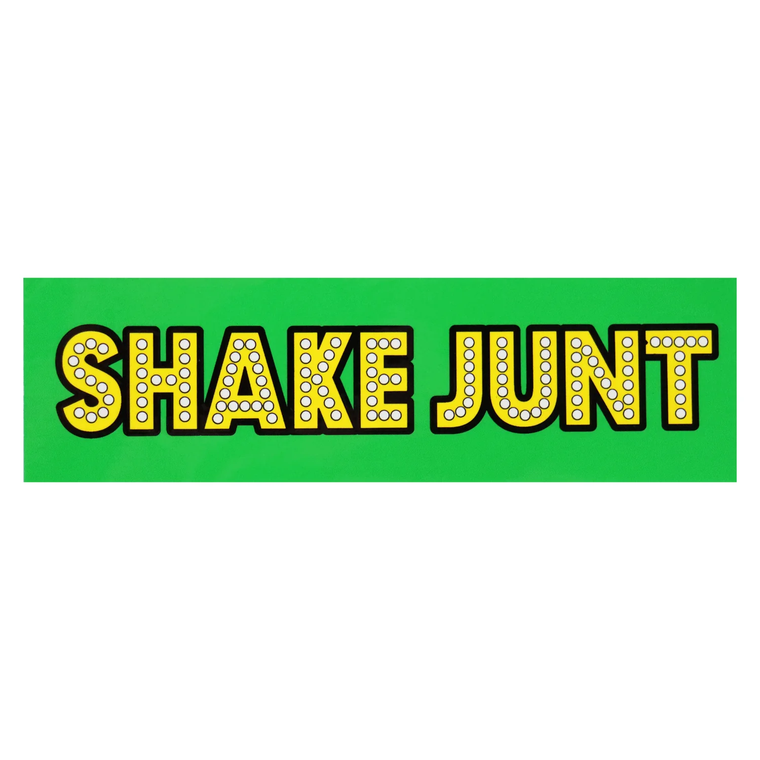 Shake Junt Skateboard Sticker Bar Logo Green 7.5" x 2.25"