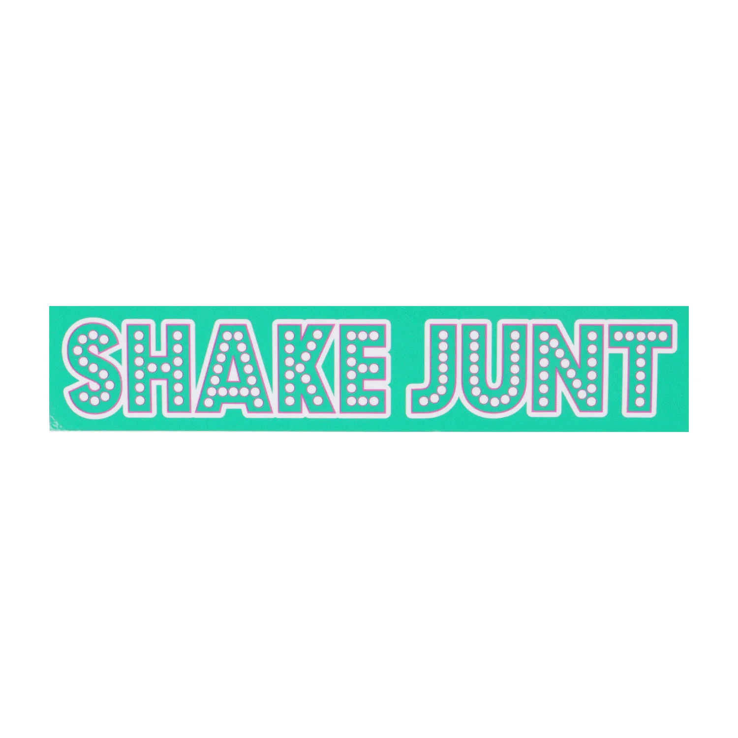 Shake Junt Skateboard Sticker Stretch Logo Pastel Aqua 8" x 1.5"