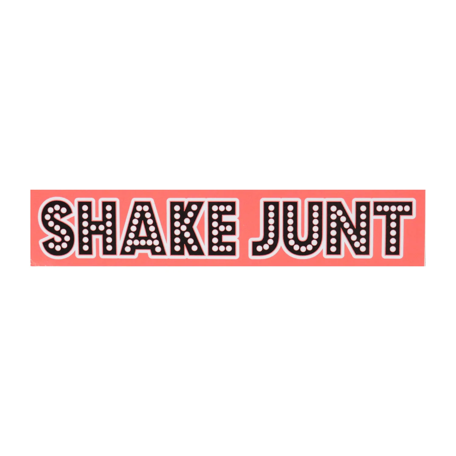 Shake Junt Skateboard Sticker Stretch Logo Pastel Peach 8" x 1.5"