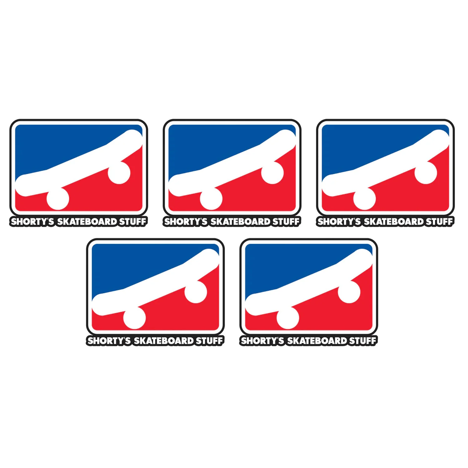 Shorty's Skateboard Sticker Skate Icon 3.2" x 4" 5-Pack