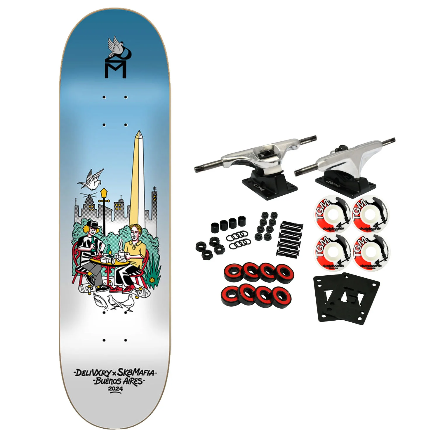 Sk8 Mafia Skateboard Complete Delivxry Buenos Aires 8.25" x 32"