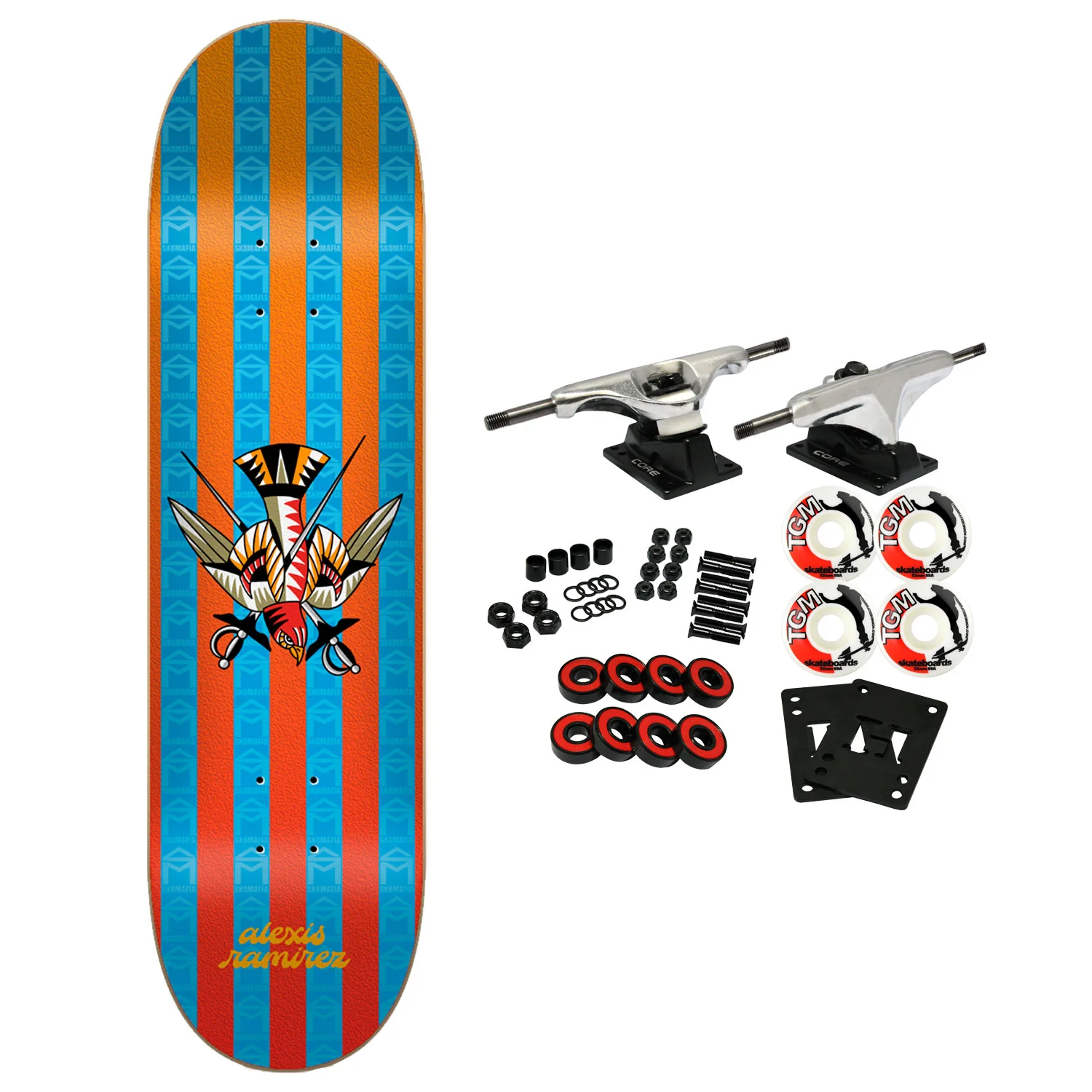 Sk8 Mafia Skateboard Complete Good Luck Alexis Ramirez 8.5" x 32"