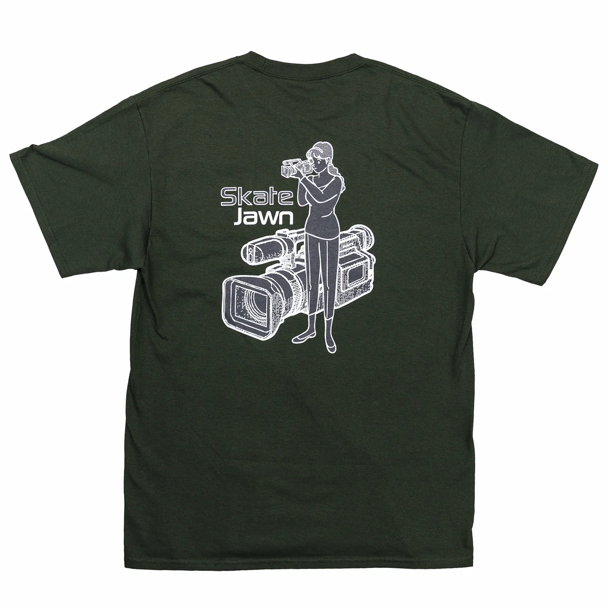 Skate Jawn Magazine Shirt VX Olive - Image 2