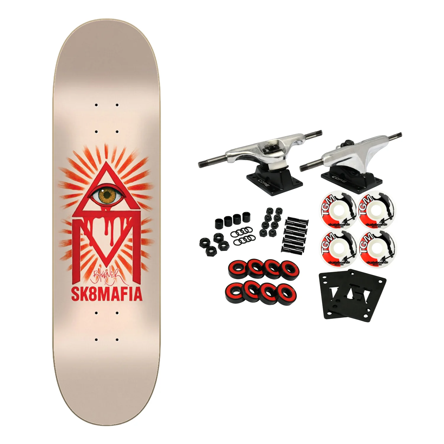 Skate Mafia Skateboard Complete Turner Eye Yes 8.1" x 31.4"