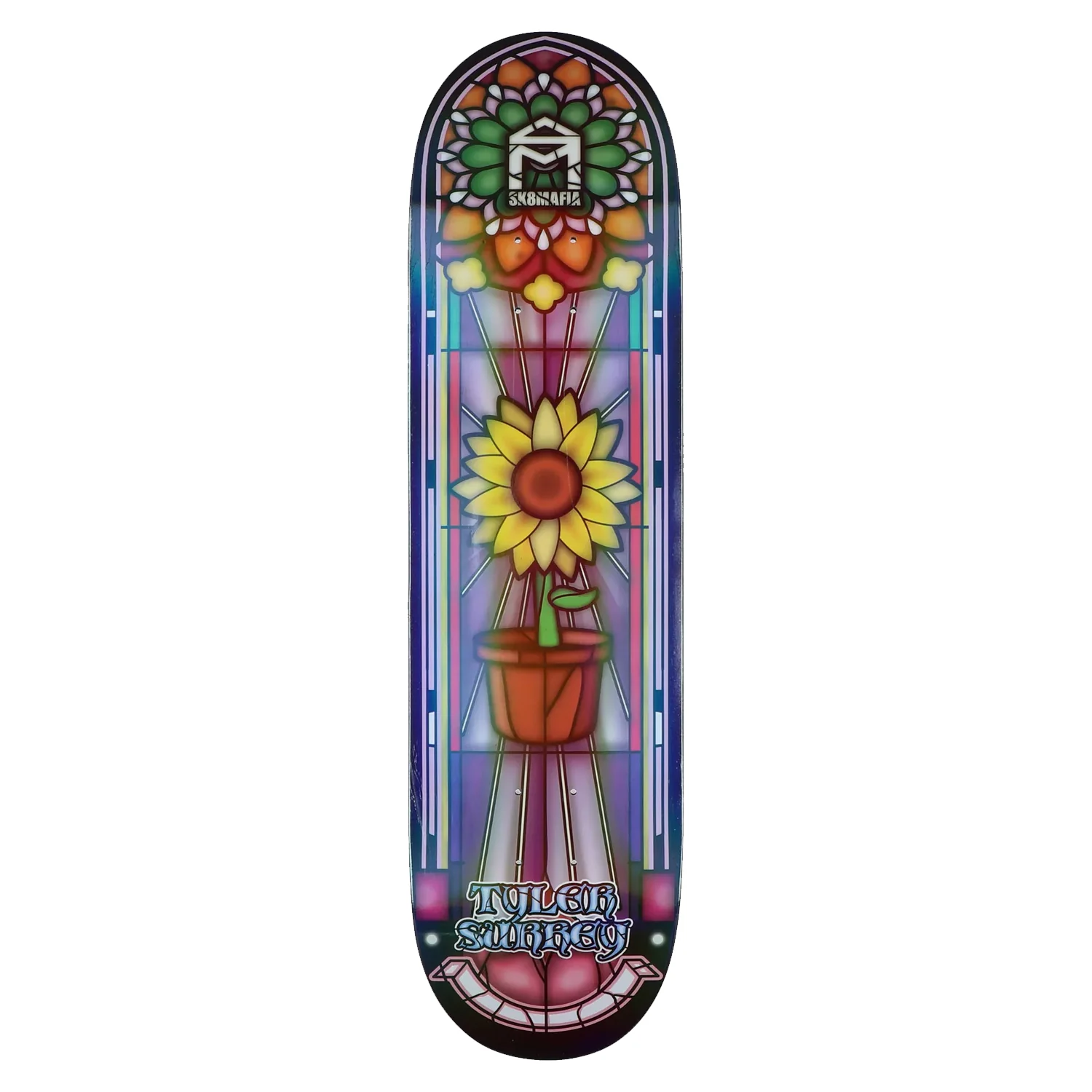Skate Mafia Skateboard Deck Surrey Stained Glass 8.25" x 32"