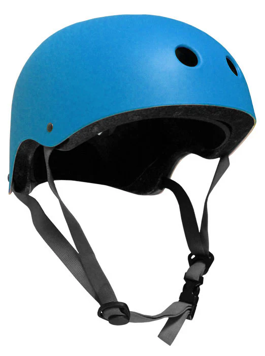 Skateboard Helmet Elbow/Knee/Wrist Pad Combo Skateboarding Skate Park Safety Kit Cyan Blue Helmet Large Pads - Image 2