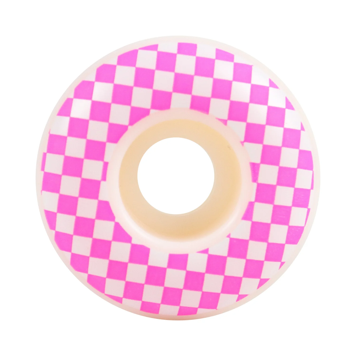 Skateboard Wheels 52mm x 31mm 100A High Rebound Checker White/Pink - Image 2