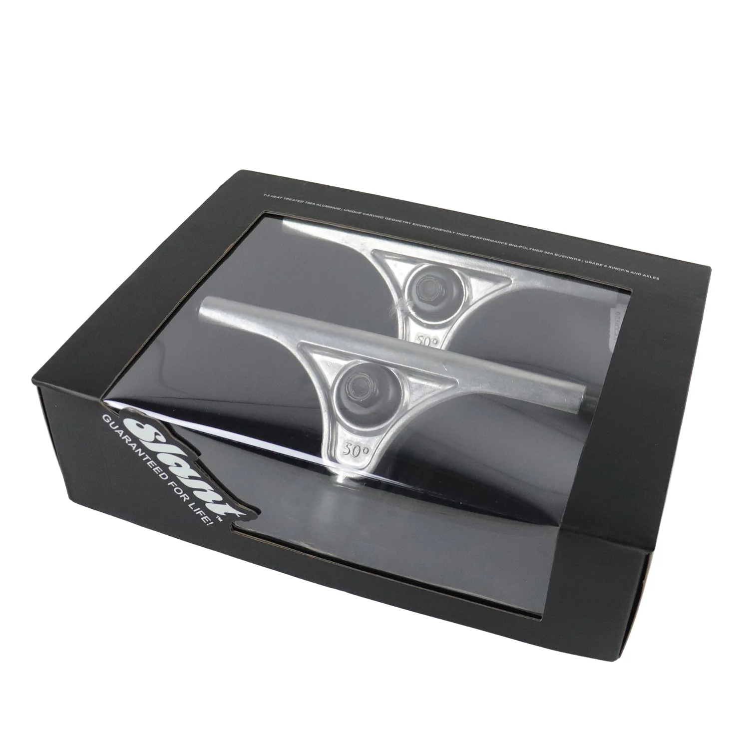 Slant Longboard Trucks Reverse Kingpin Raw/Black 180 (9.75" Axle) - Image 5