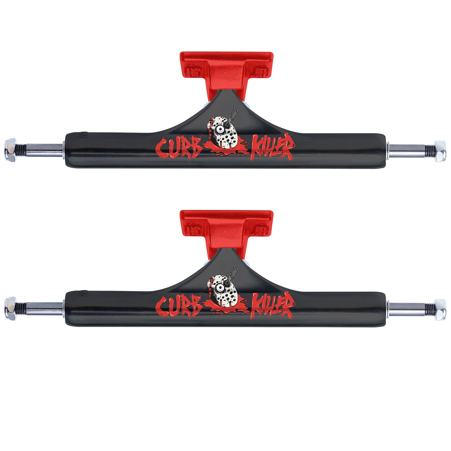 Slappy Skateboard Trucks Curb Killer II Hollow Inverted Black/Red 10.5"