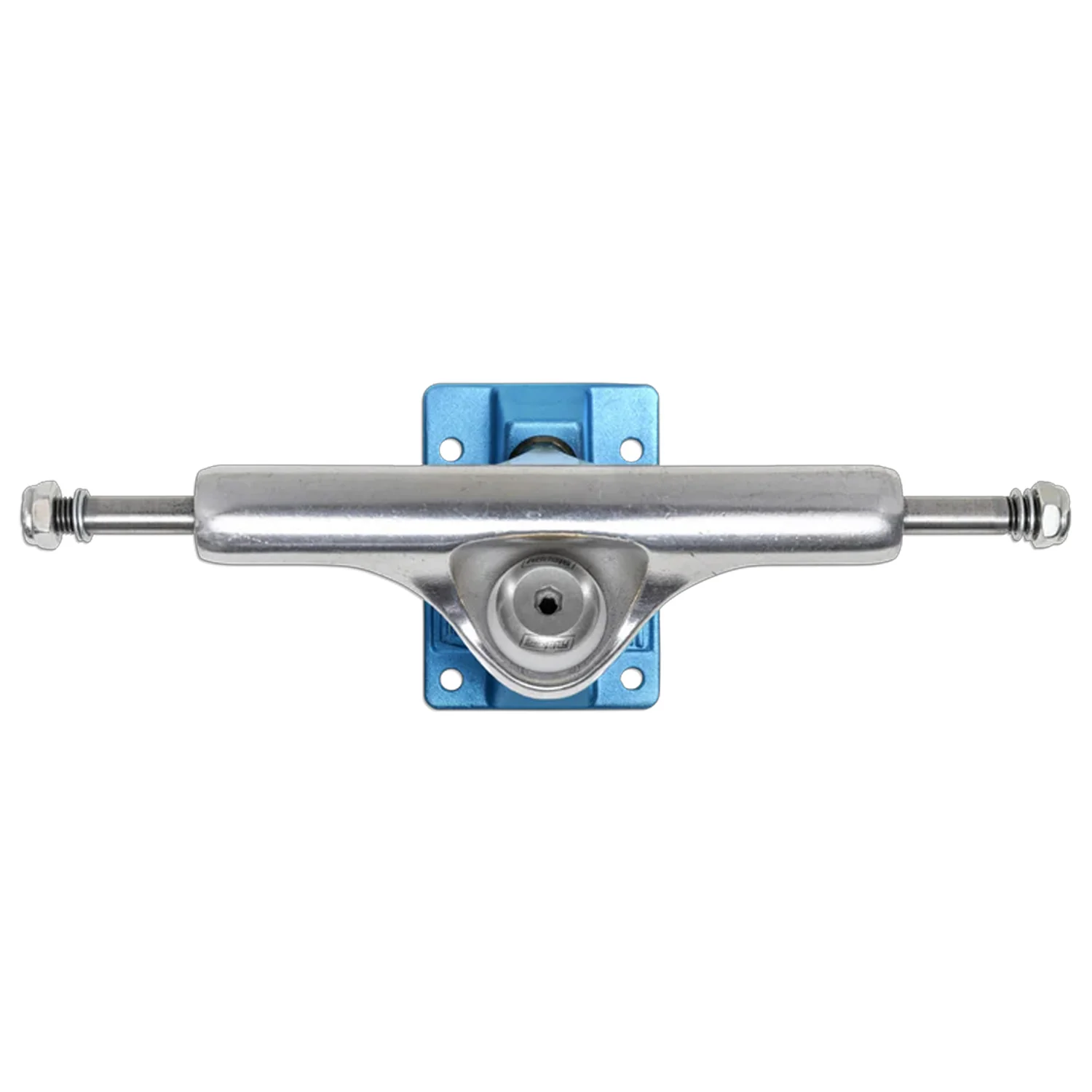 Slappy Skateboard Trucks Inverted Hollow Lights Ultra Low Kingpin 8.5" Silver/Light Blue - Image 4