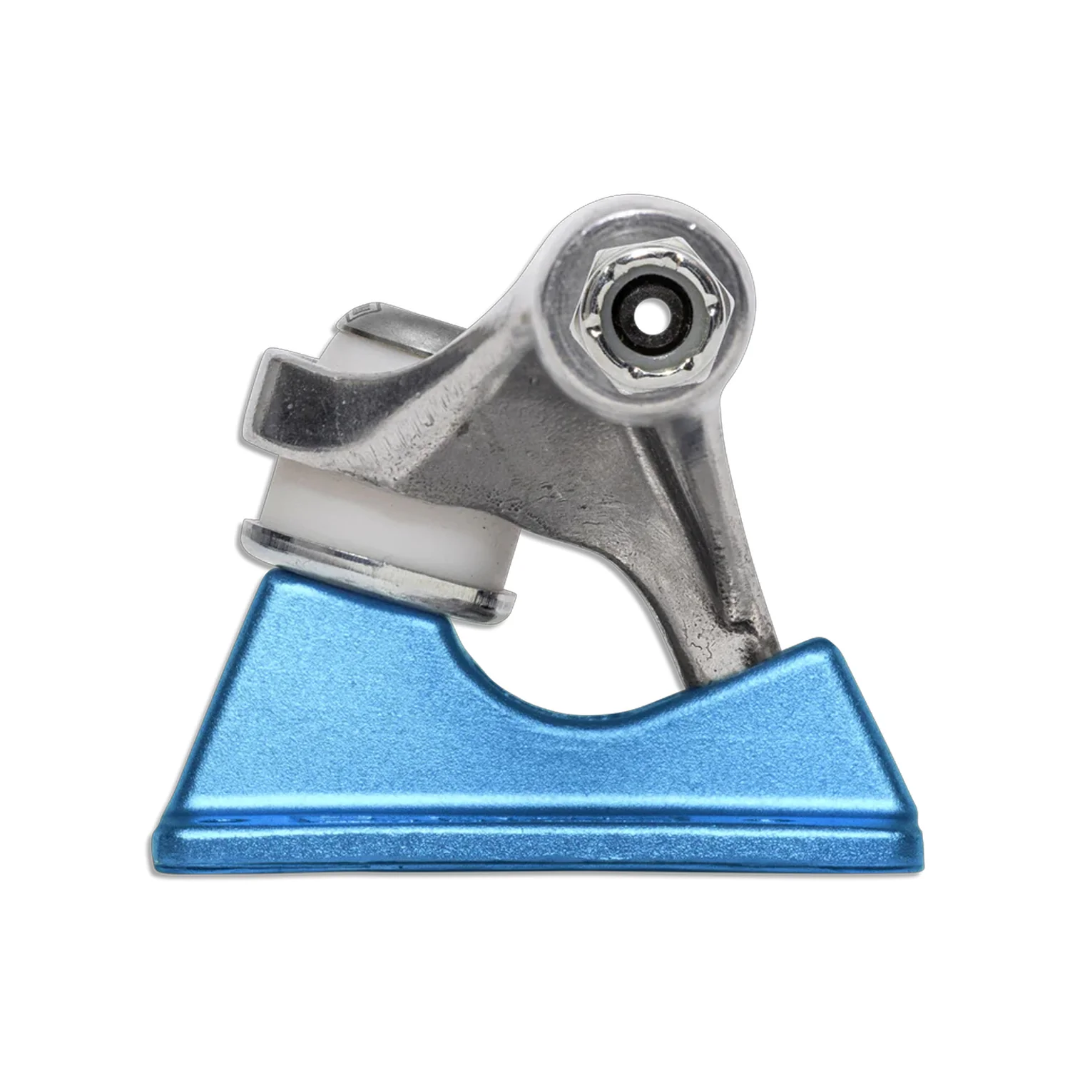 Slappy Skateboard Trucks Inverted Hollow Lights Ultra Low Kingpin 8.5" Silver/Light Blue - Image 5