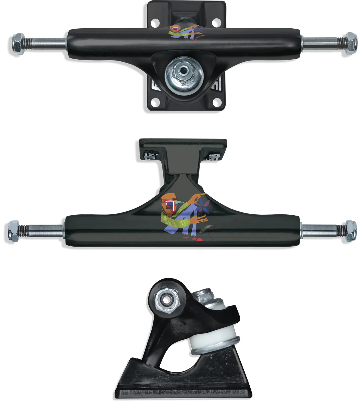 Slappy Skateboard Trucks ST1 Classic Hollow Flower 8.5" Pair