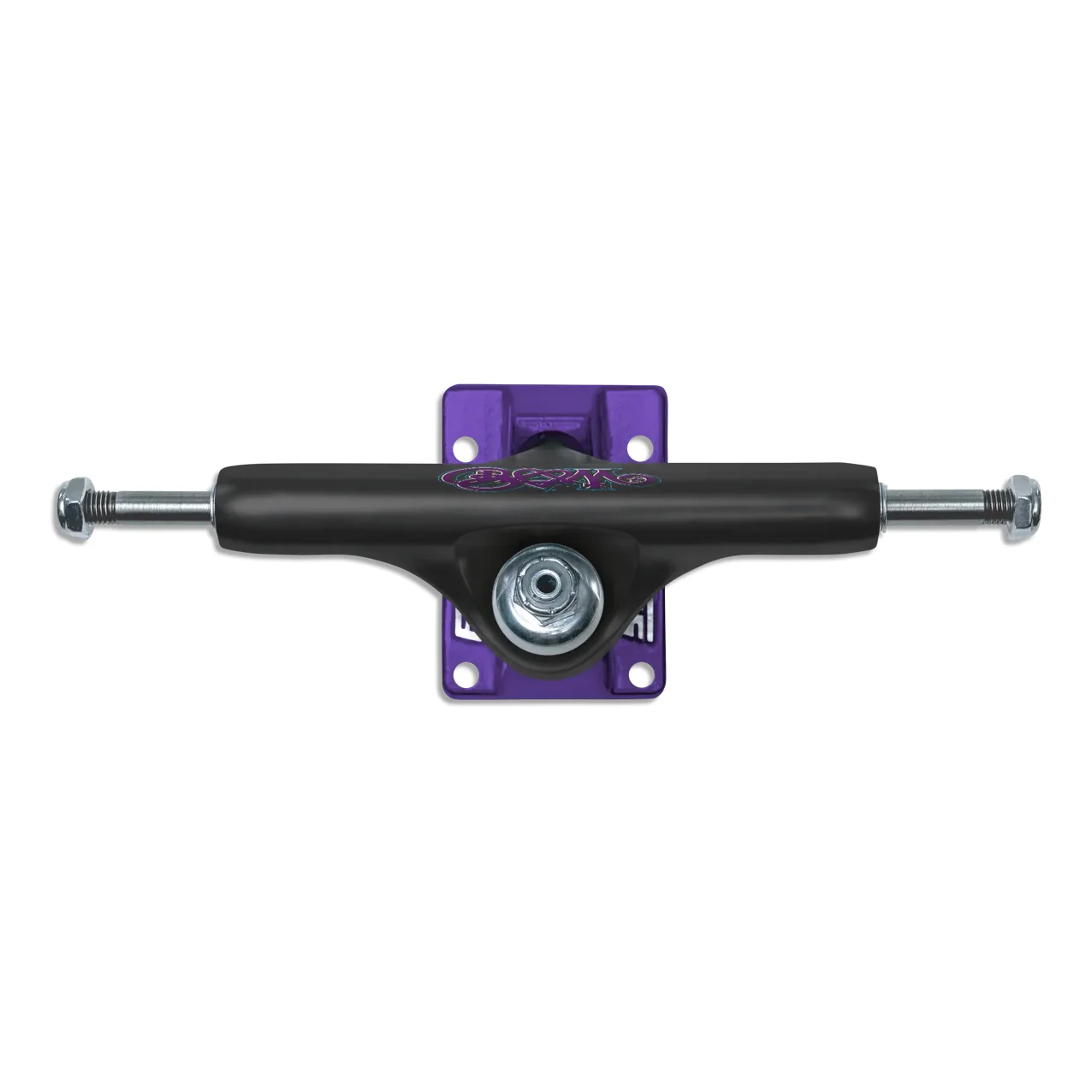 Slappy Skateboard Trucks ST1 Hollow Bam Margera Black/Purple 9.0" - Image 4