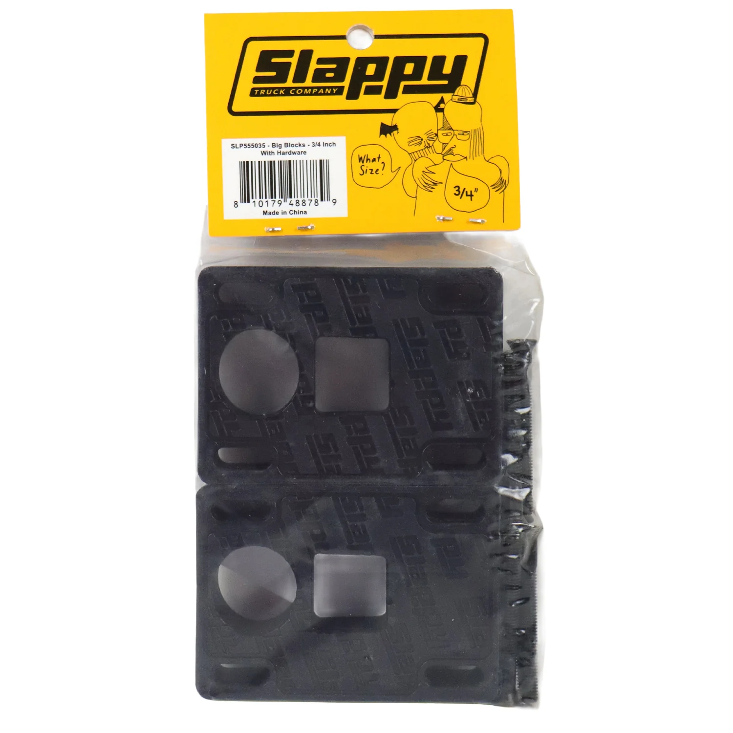 Slappy Trucks Risers Big Blocks Black 3/4" with Mounting Hardware and Sticker - Image 3