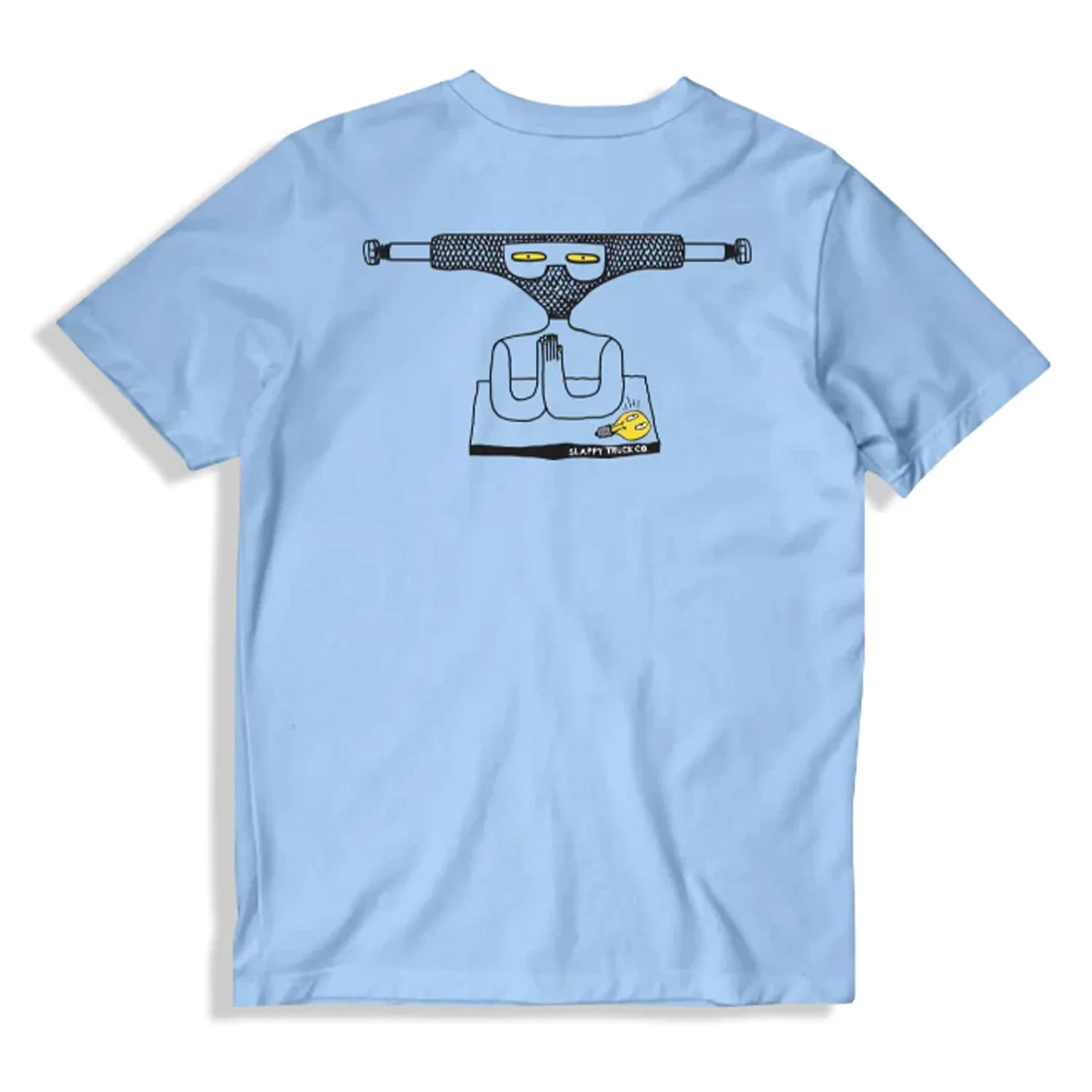 Slappy Trucks Skateboard Shirt Praise Light Blue