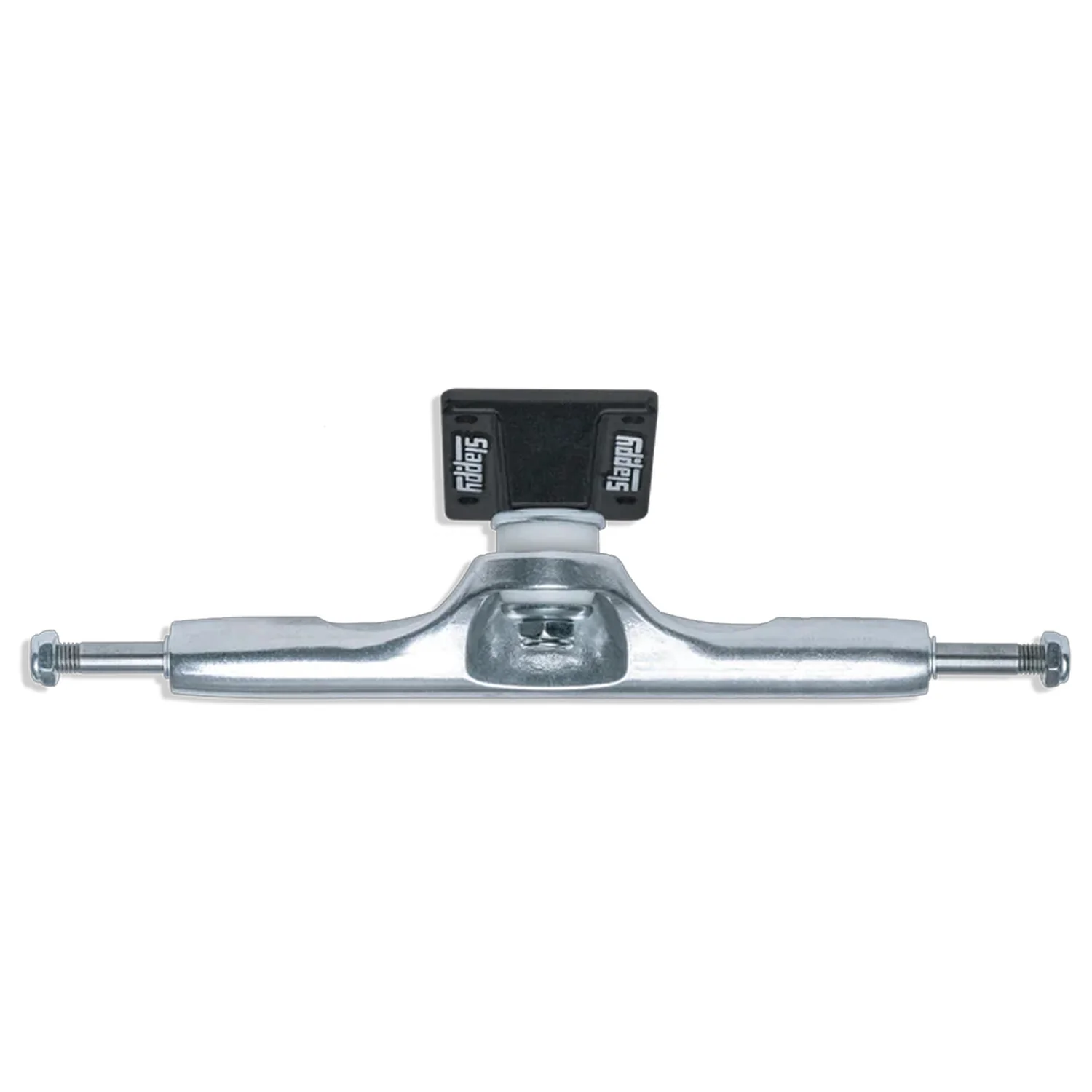 Slappy x Heroin Skateboard Trucks ST1 Hollow Wide Boys 10.5" Silver/Black Pair - Image 3