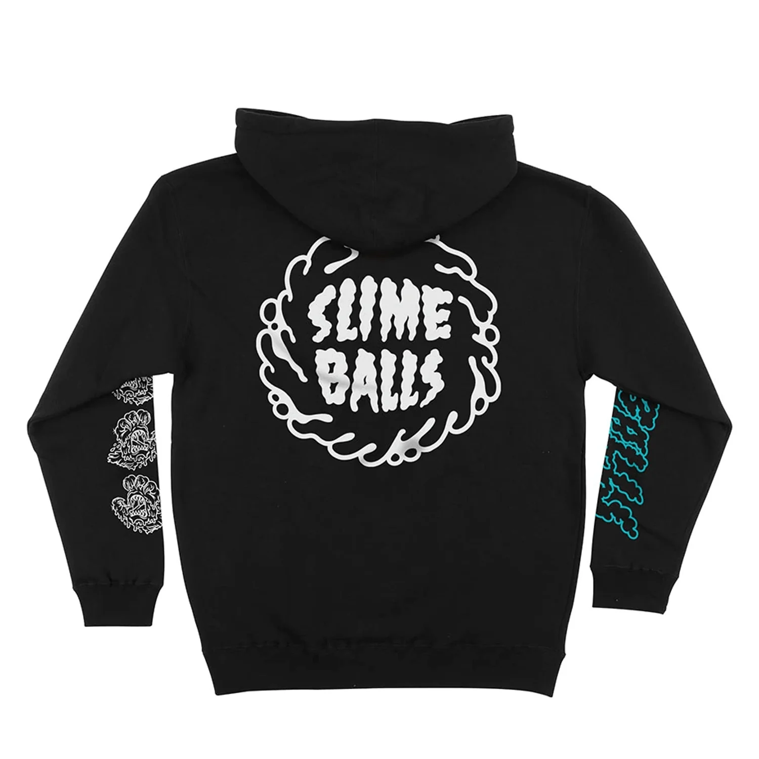 Slime Balls Hoody Mono Splat Pullover Black - Image 2