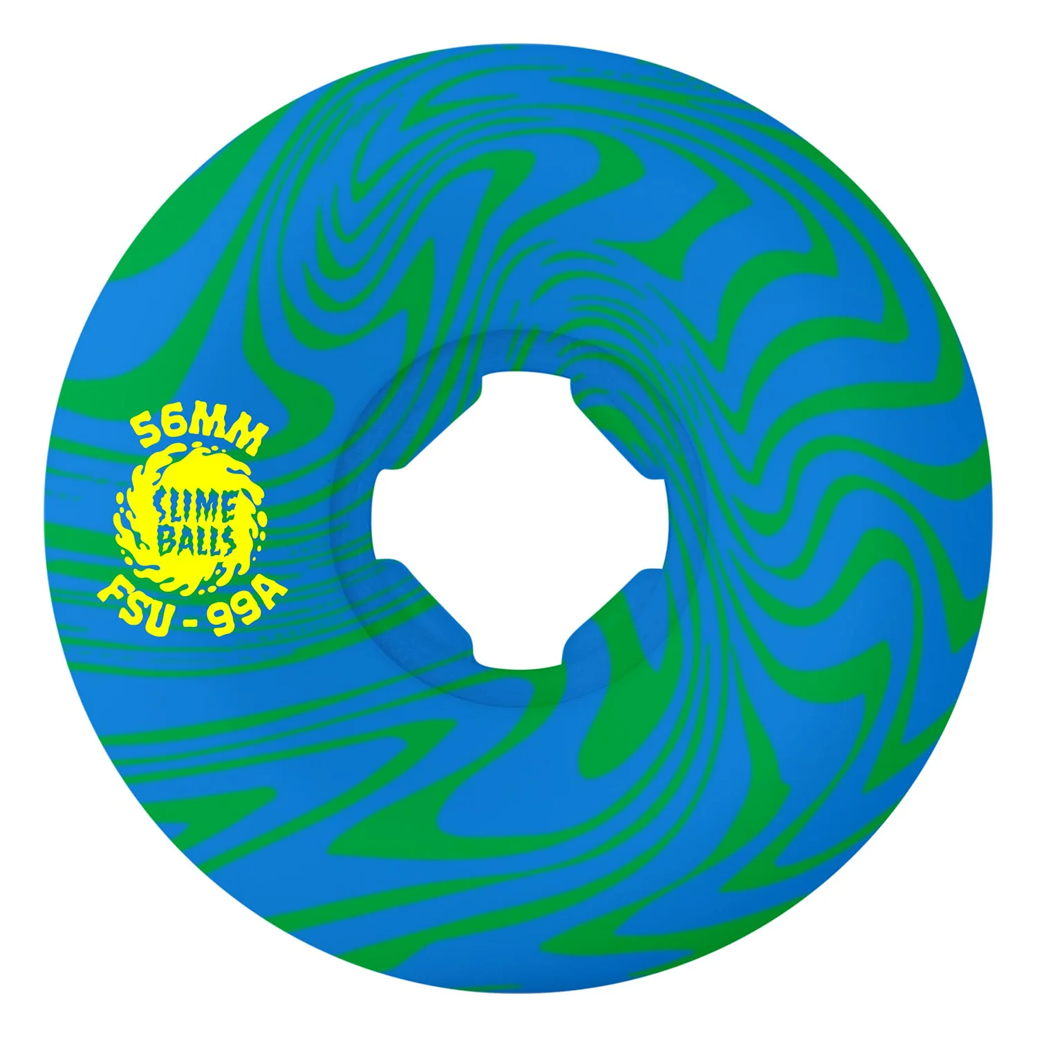 Slime Balls Skateboard Wheels 56mm Greyson Fletcher Guest Vomit Mini 99A Green Blue Swirl - Image 3
