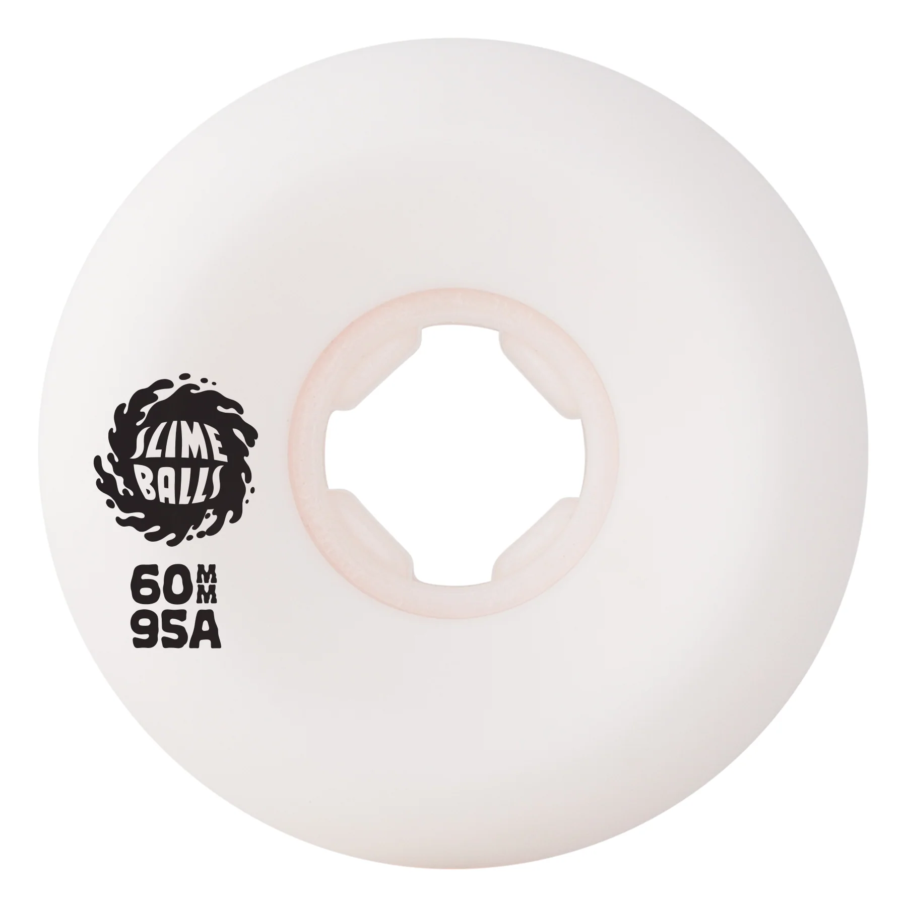 Slime Balls Skateboard Wheels 60mm Death of Dull Vomits 95A White - Image 2