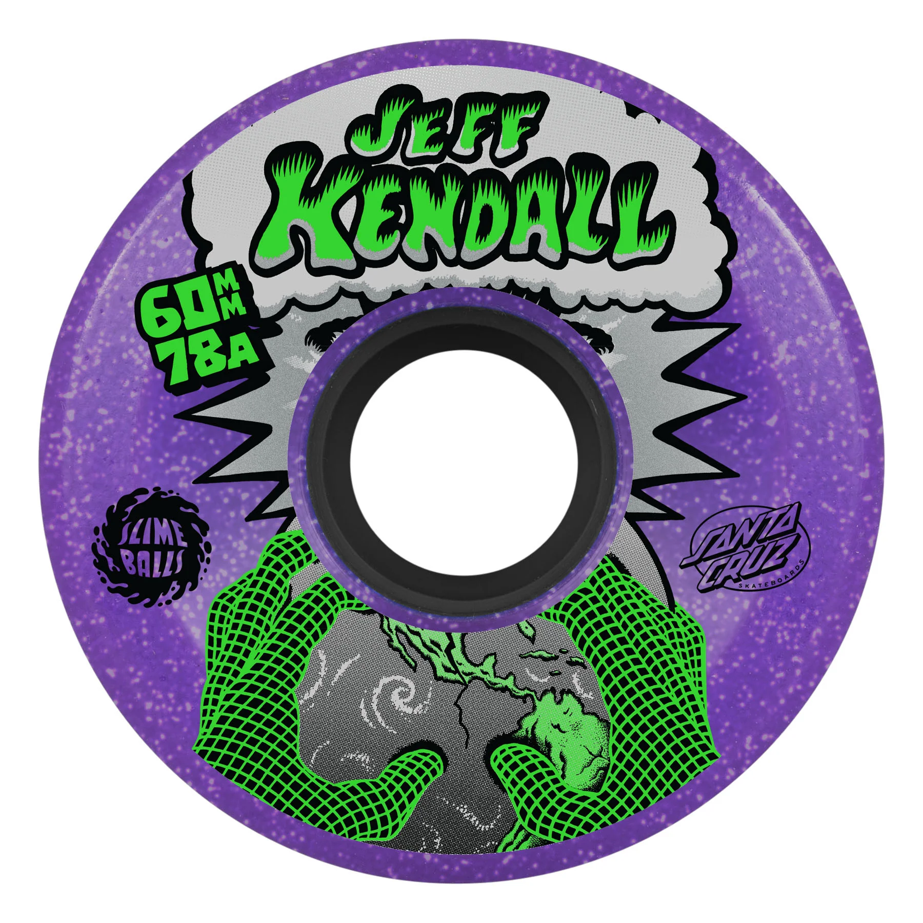 Slime Balls Skateboard Wheels 60mm Kendall End of the World Reissue OG Slime 78A Purple - Image 2