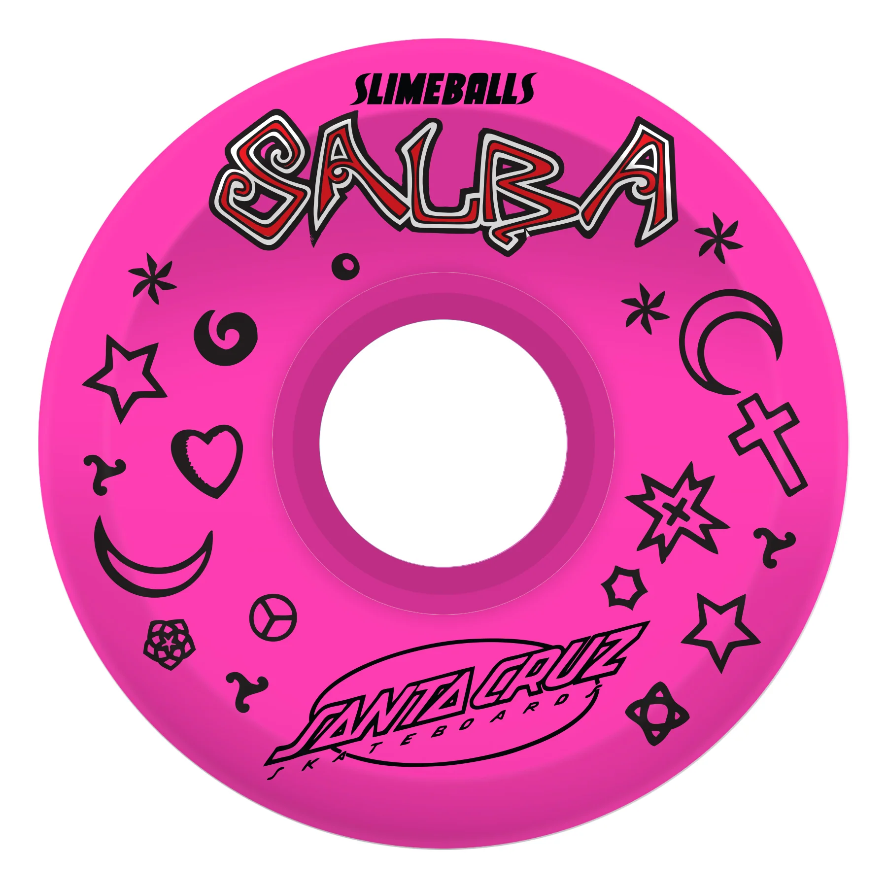 Slime Balls Skateboard Wheels 60mm Salba Witch Doctor Reissue OG Slime 78A Pink - Image 2