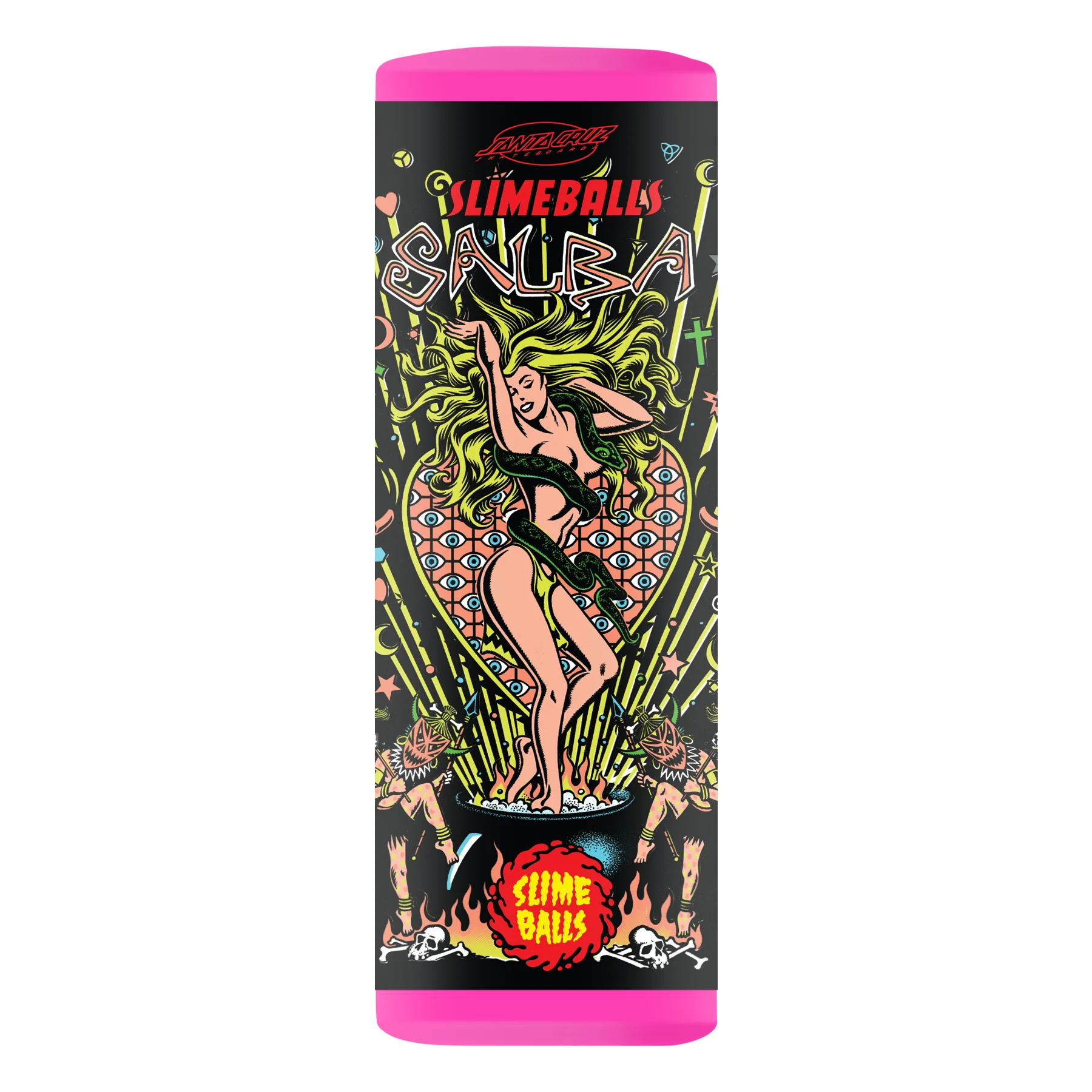 Slime Balls Skateboard Wheels 60mm Salba Witch Doctor Reissue OG Slime 78A Pink - Image 5