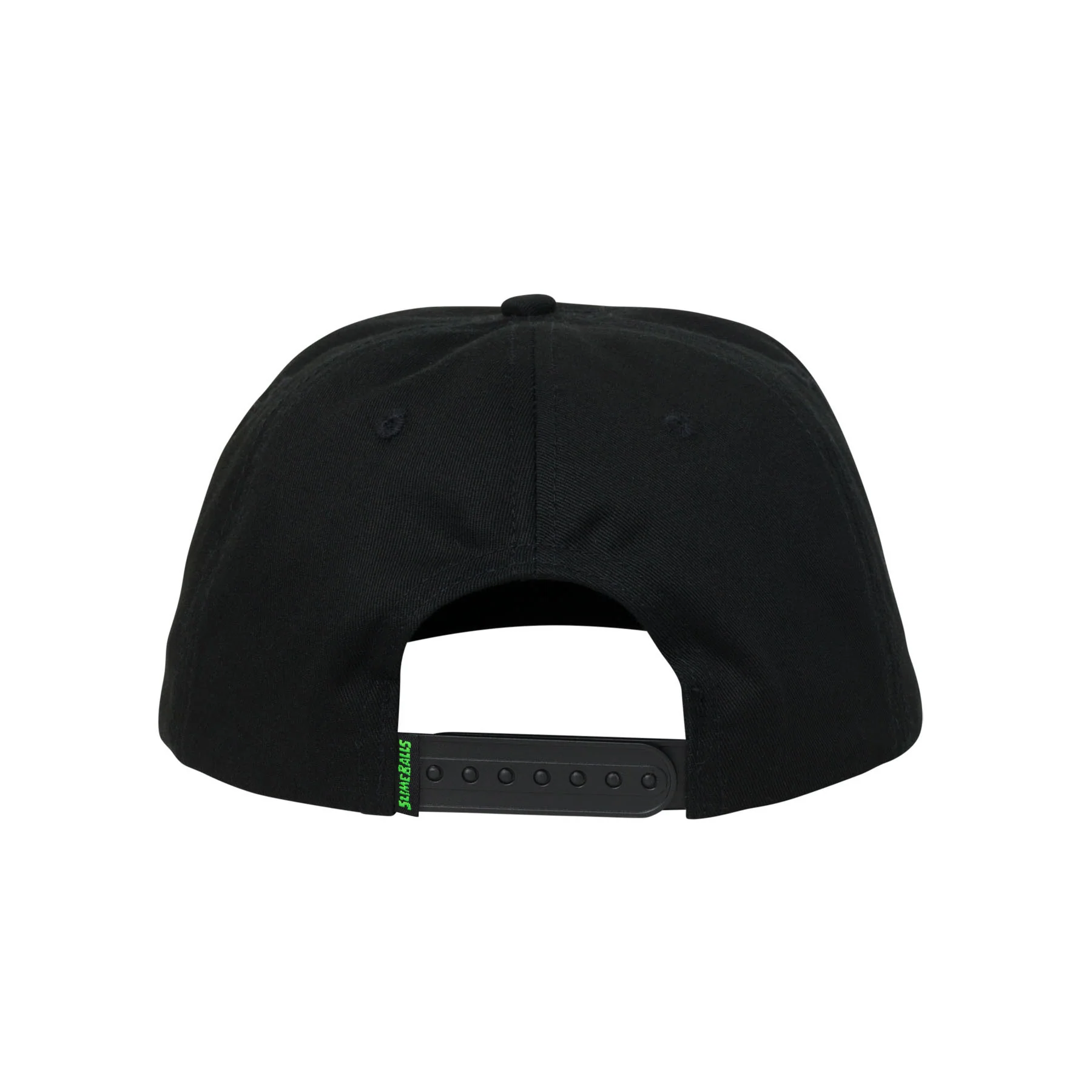 Slime Balls Skateboard Wheels Hat SB Strip Snapback Black - Image 2